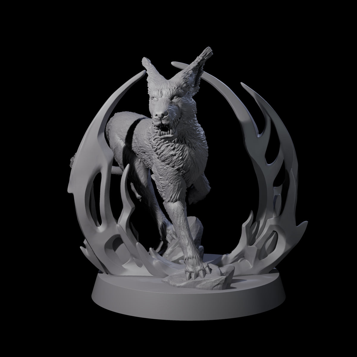 Sparking Blink Dog B Miniature for Dungeons and Dragons, Pathfinder or other TTRPGs