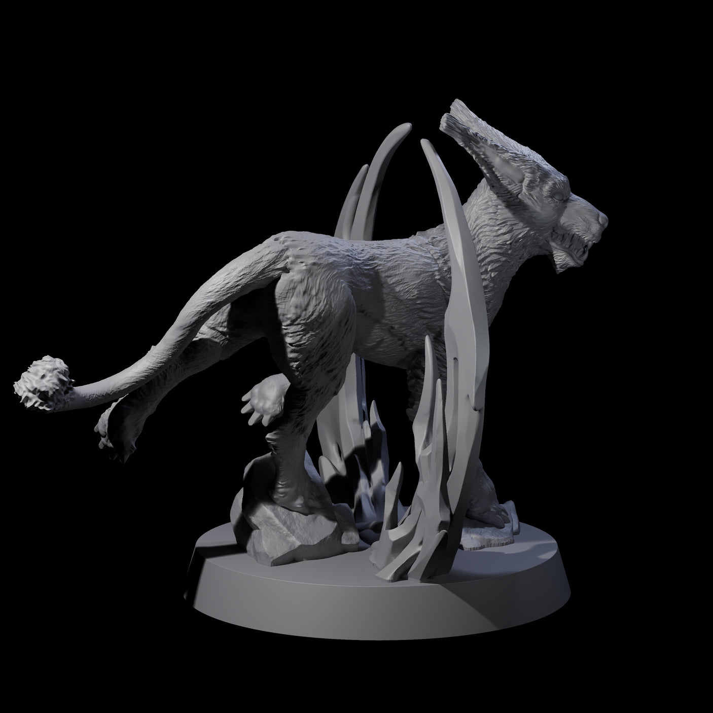 Sparking Blink Dog B Miniature for Dungeons and Dragons, Pathfinder or other TTRPGs