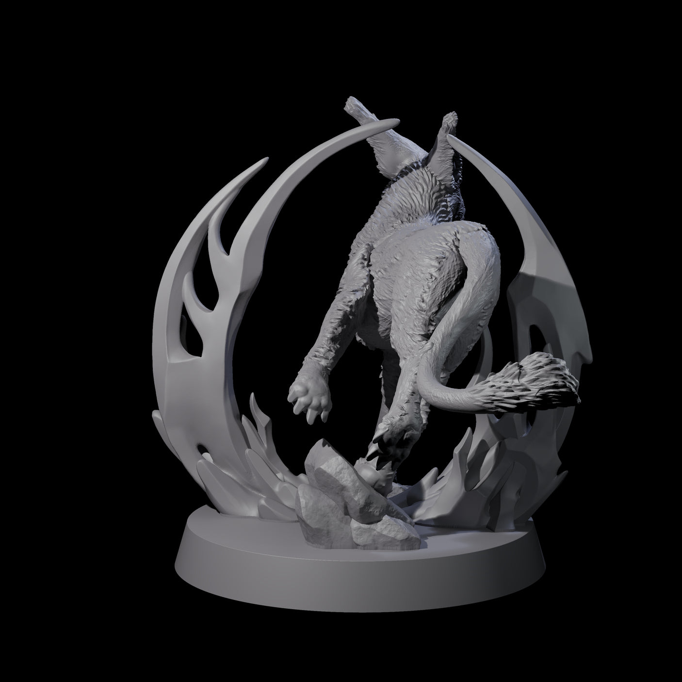 Sparking Blink Dog B Miniature for Dungeons and Dragons, Pathfinder or other TTRPGs