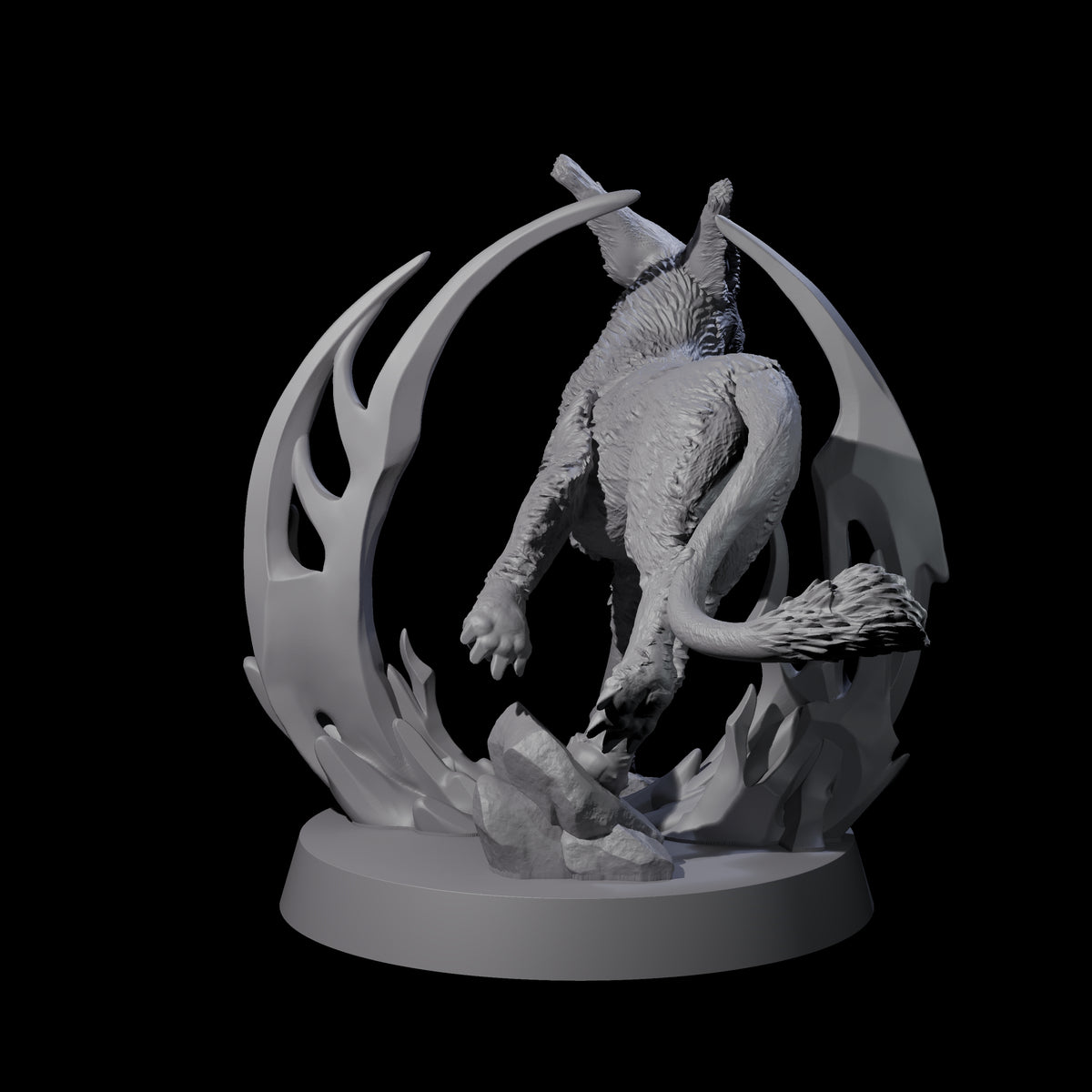Sparking Blink Dog B Miniature for Dungeons and Dragons, Pathfinder or other TTRPGs