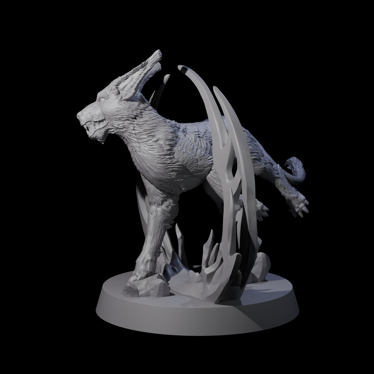 Sparking Blink Dog B Miniature for Dungeons and Dragons, Pathfinder or other TTRPGs