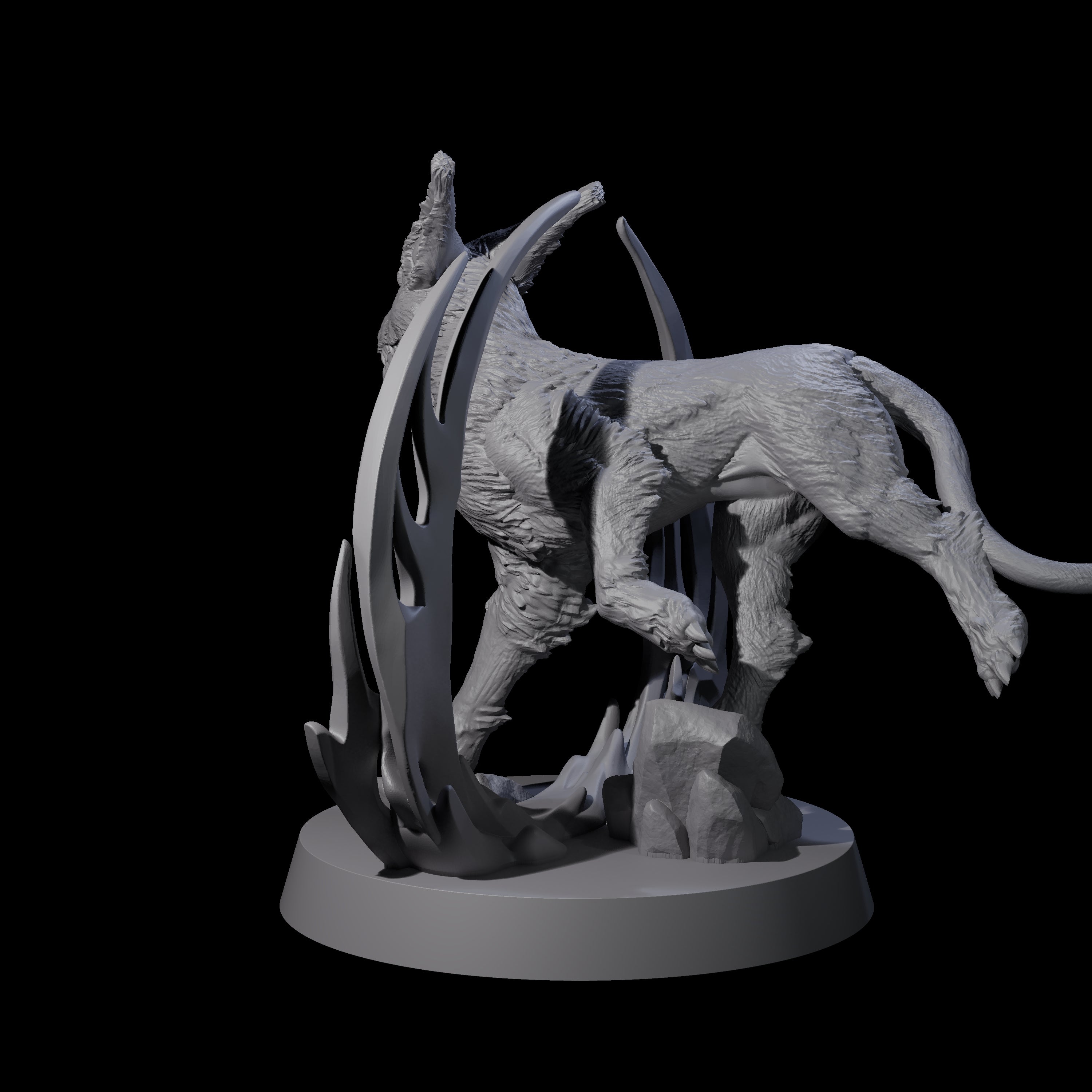 Sparking Blink Dog B Miniature for Dungeons and Dragons, Pathfinder or other TTRPGs