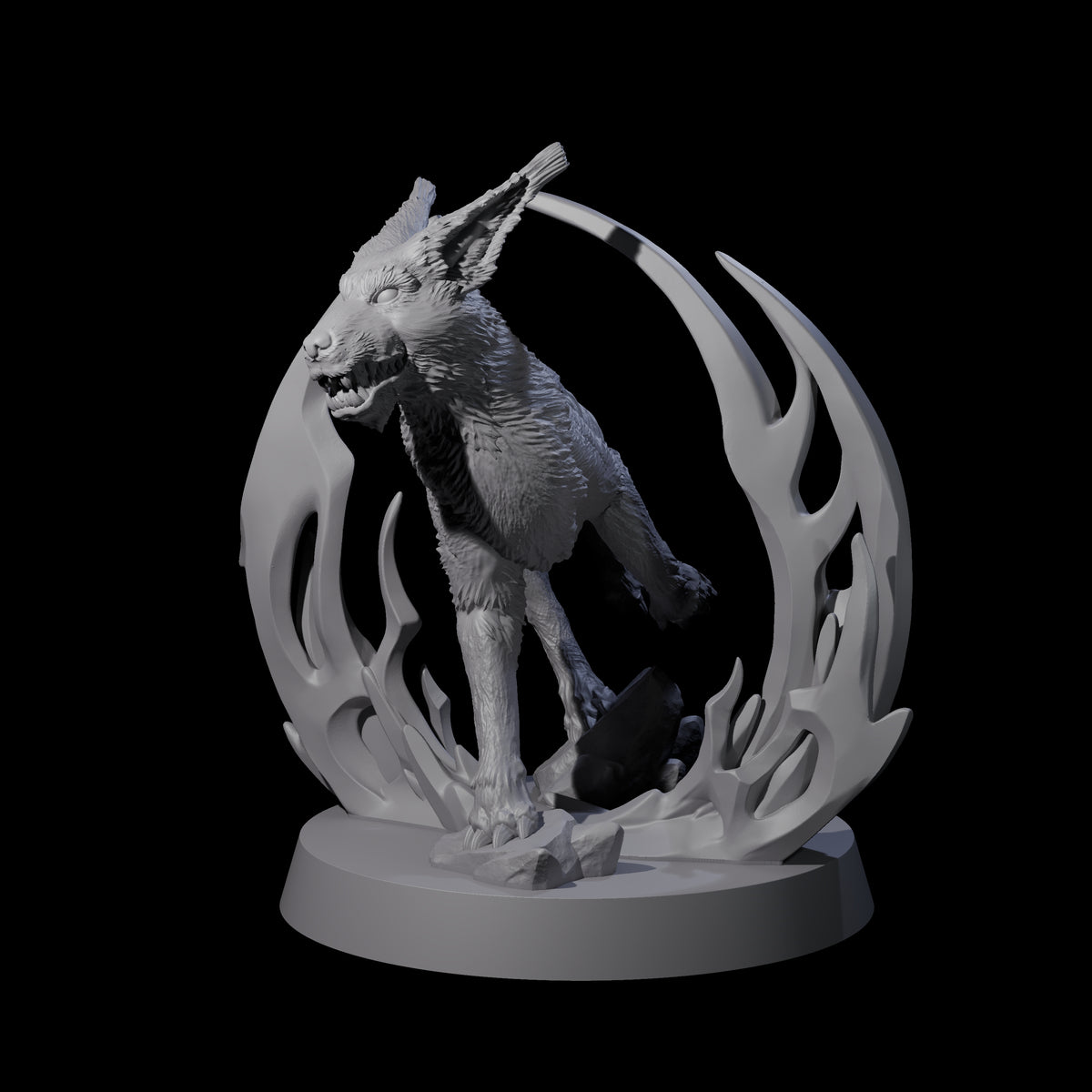 Sparking Blink Dog B Miniature for Dungeons and Dragons, Pathfinder or other TTRPGs