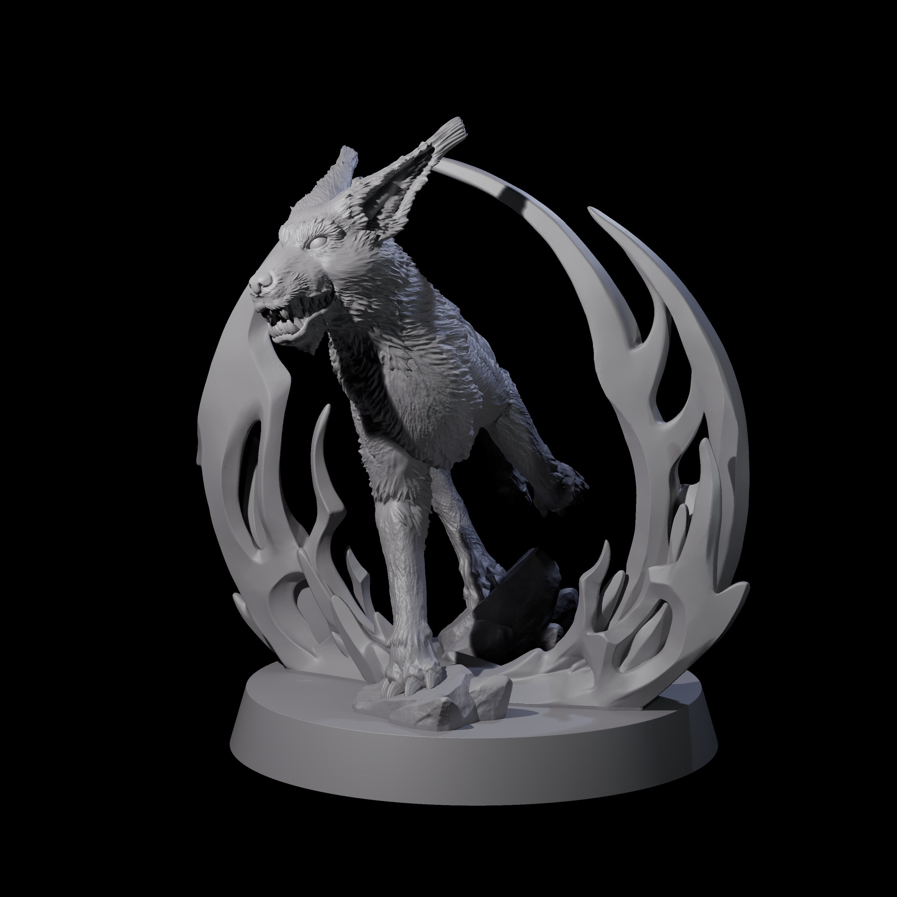 Sparking Blink Dog B Miniature for Dungeons and Dragons, Pathfinder or other TTRPGs