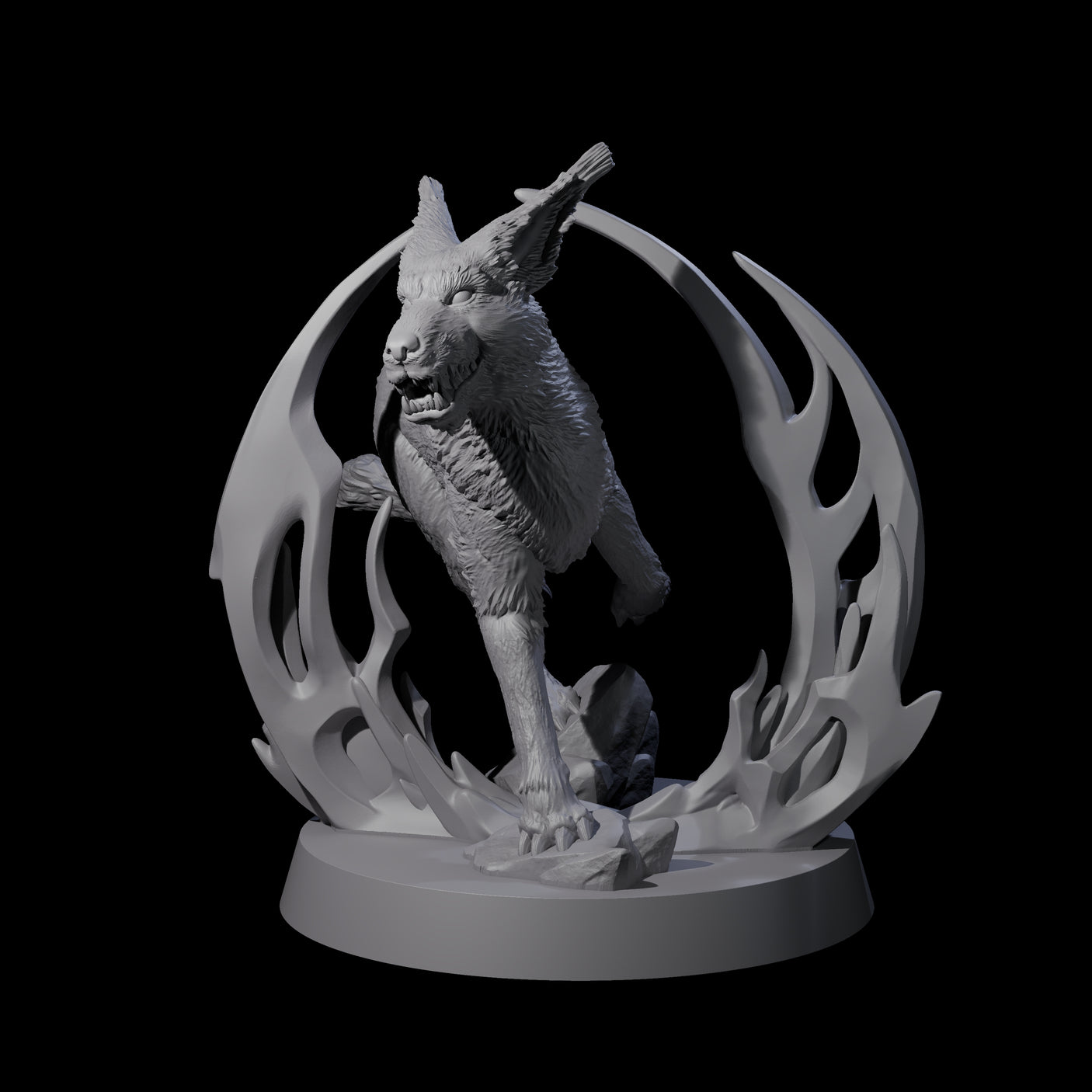 Sparking Blink Dog B Miniature for Dungeons and Dragons, Pathfinder or other TTRPGs