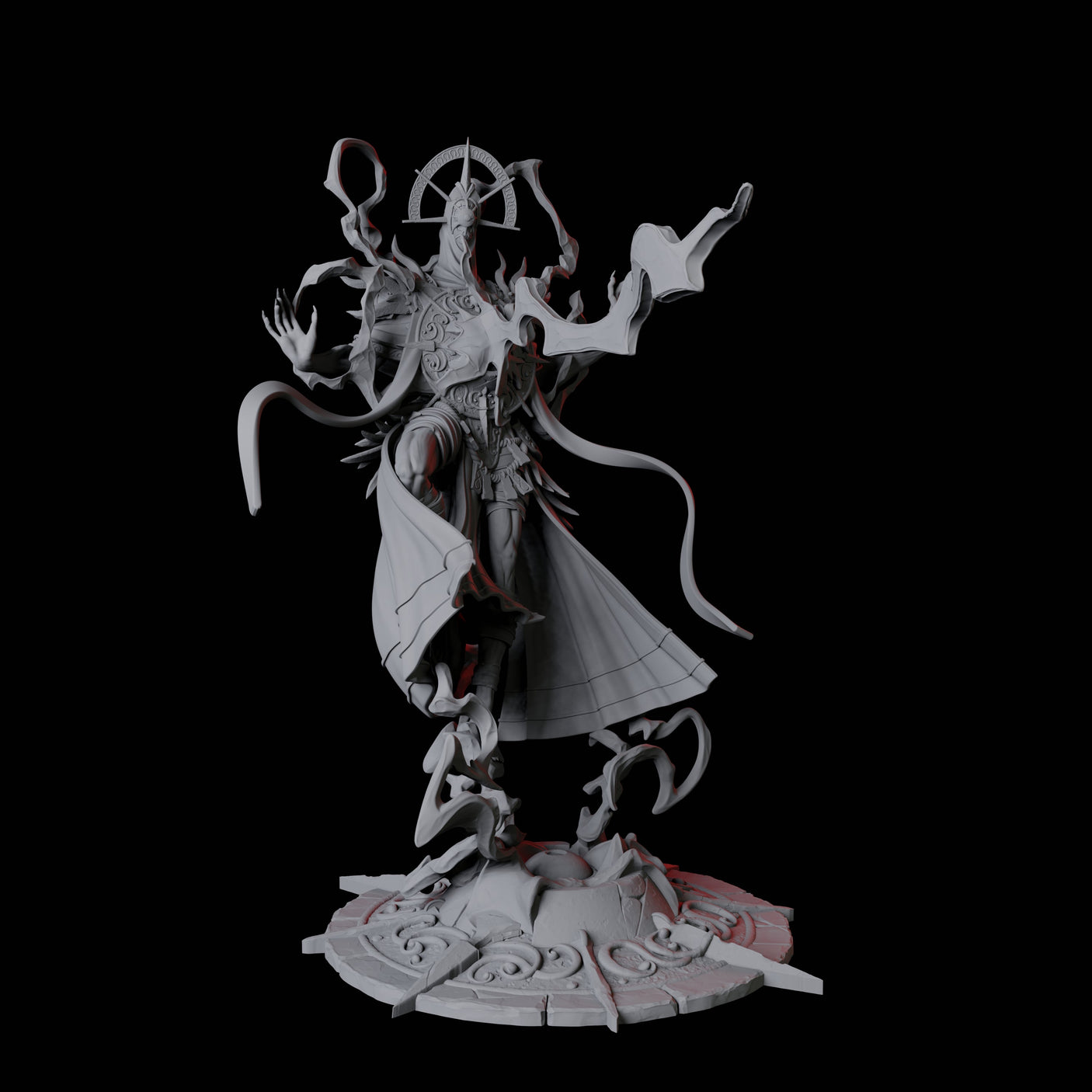 Sparking Celestial Mage B Miniature for Dungeons and Dragons, Pathfinder or other TTRPGs