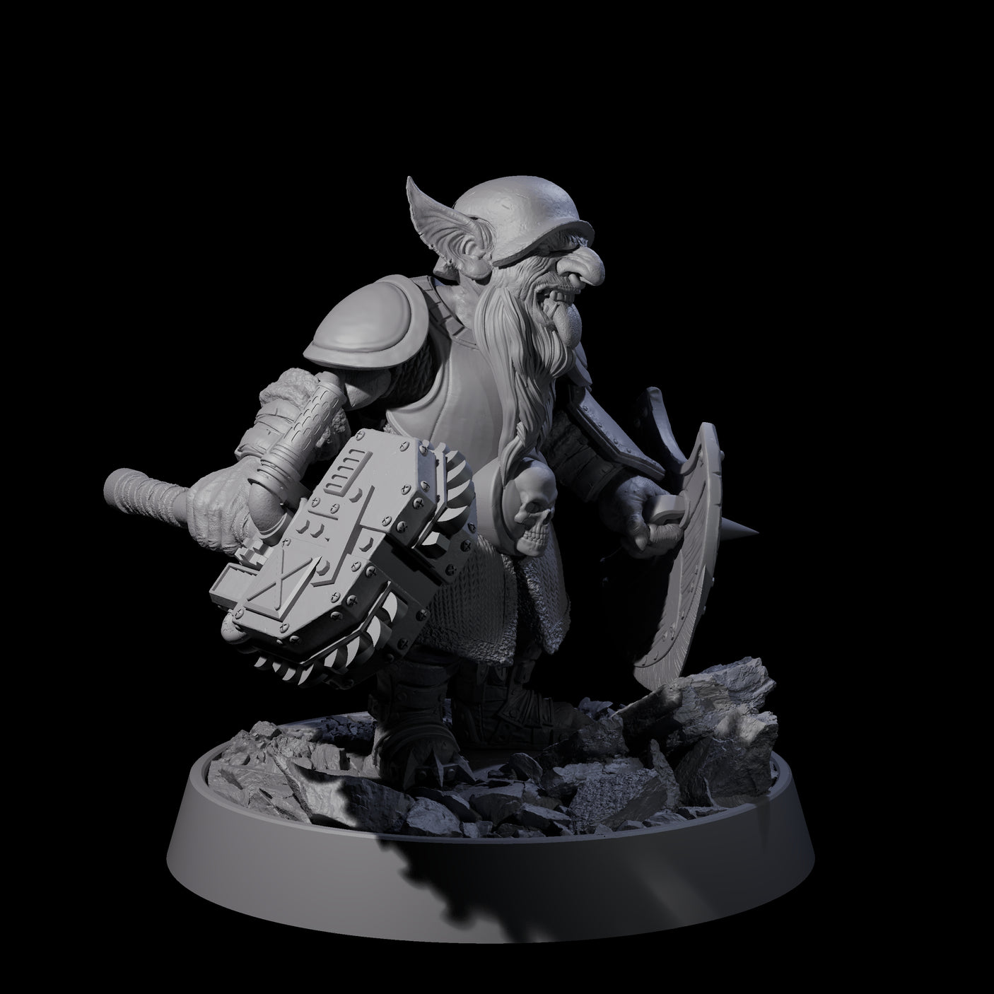 Sparking Goblin Grenadier L Miniature for Dungeons and Dragons, Pathfinder or other TTRPGs