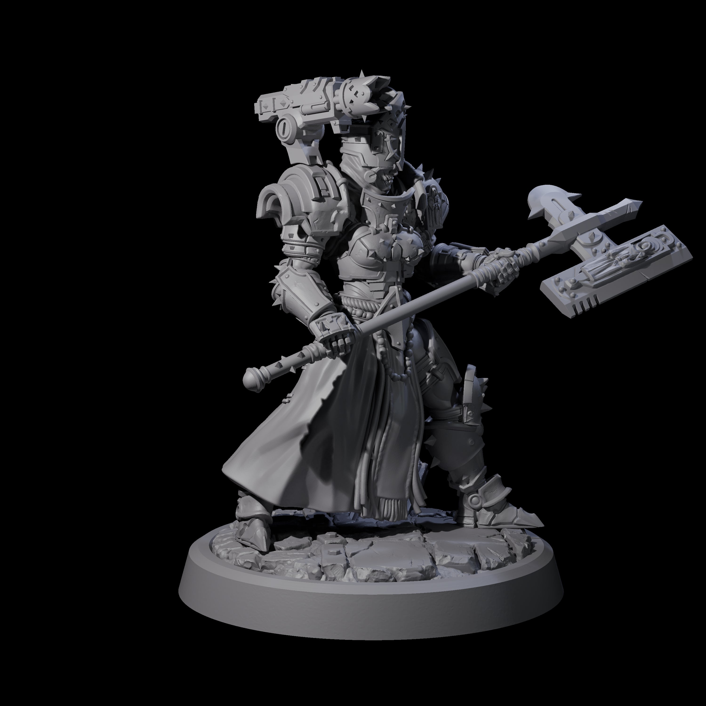 Sparking Human Warden Miniature for Dungeons and Dragons, Pathfinder or other TTRPGs