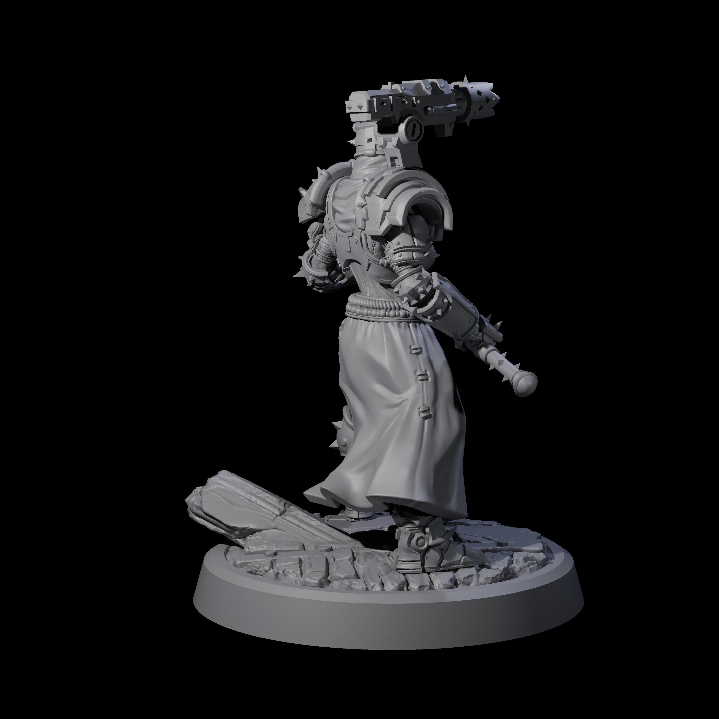 Sparking Human Warden Miniature for Dungeons and Dragons, Pathfinder or other TTRPGs
