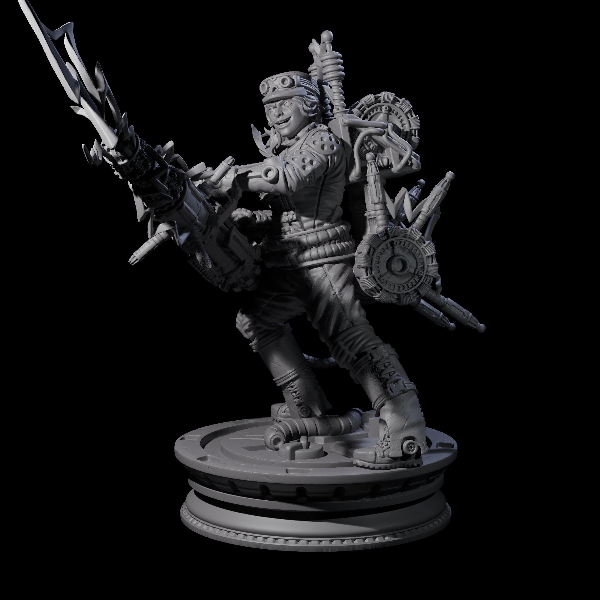 Sparking Mini Gun Artificer Miniature for Dungeons and Dragons, Pathfinder or other TTRPGs