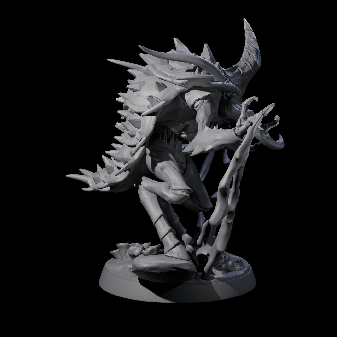 Sparking Thri-kreen Mage Miniature for Dungeons and Dragons, Pathfinder or other TTRPGs