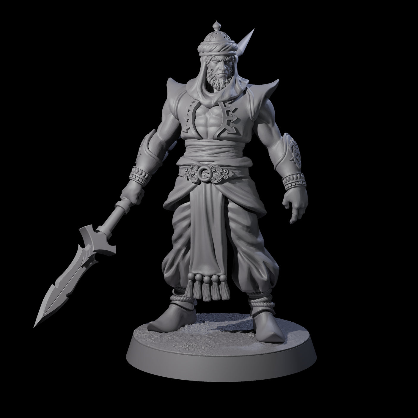 Spear Wielding Palace Guard A Miniature for Dungeons and Dragons, Pathfinder or other TTRPGs