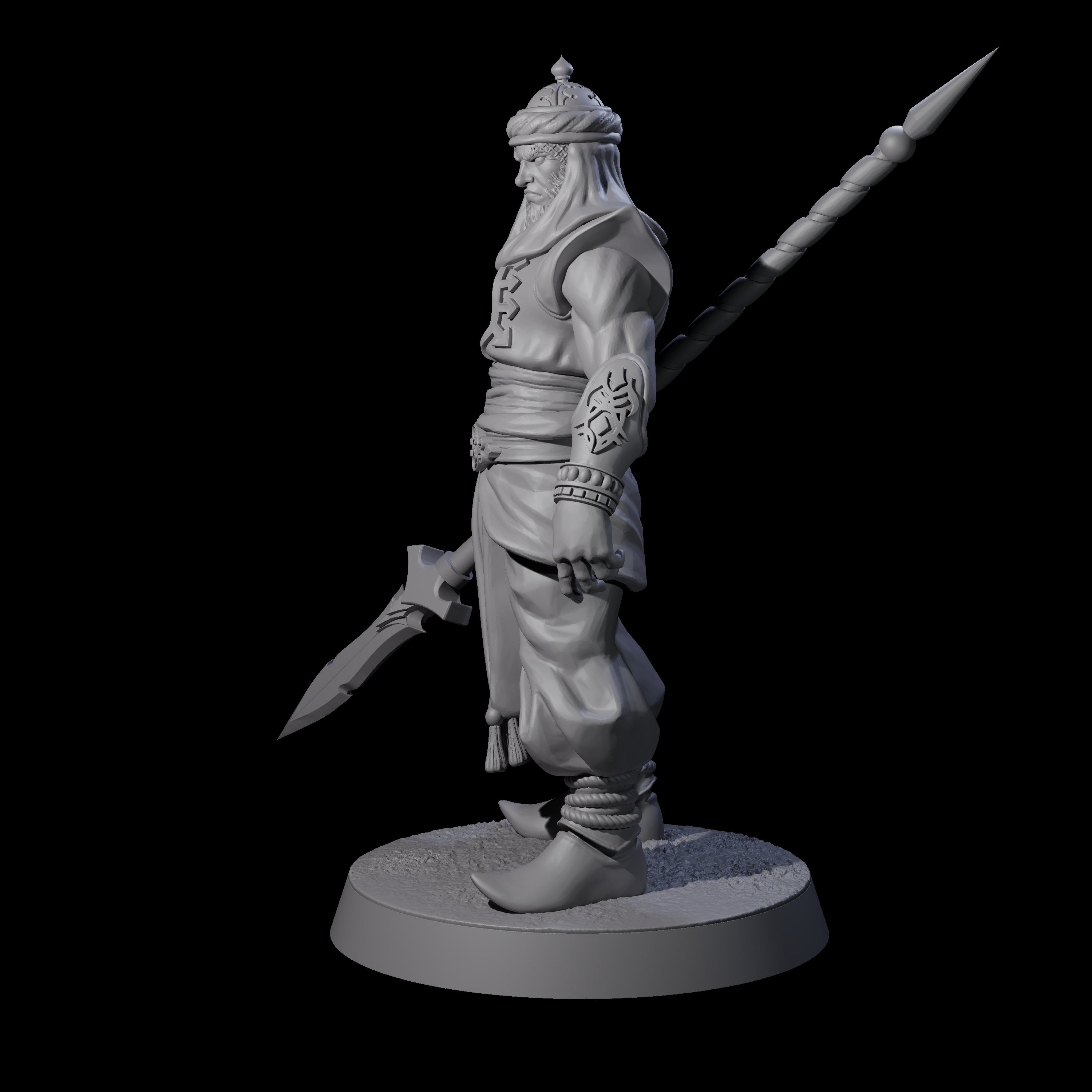Spear Wielding Palace Guard A Miniature for Dungeons and Dragons, Pathfinder or other TTRPGs