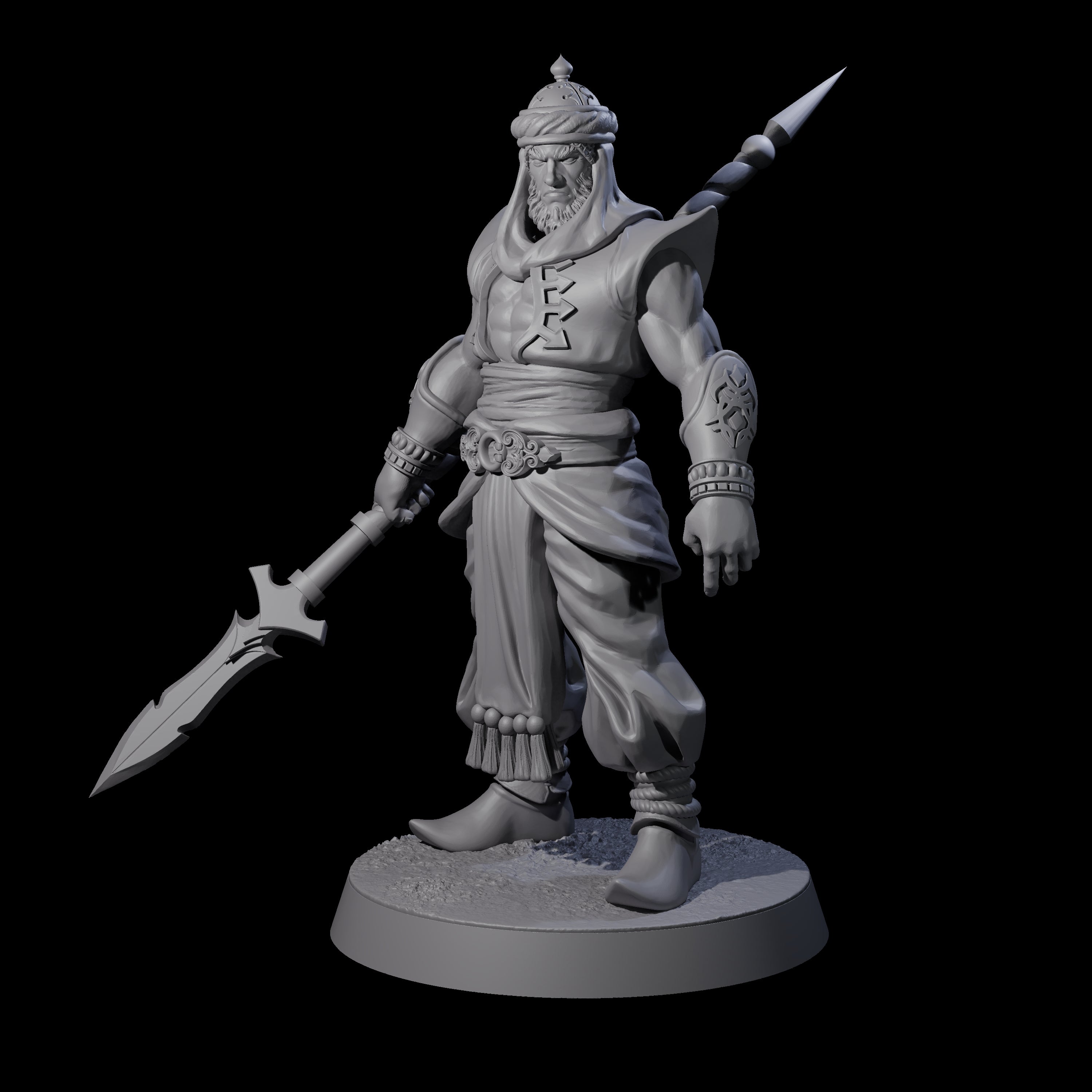 Spear Wielding Palace Guard A Miniature for Dungeons and Dragons, Pathfinder or other TTRPGs