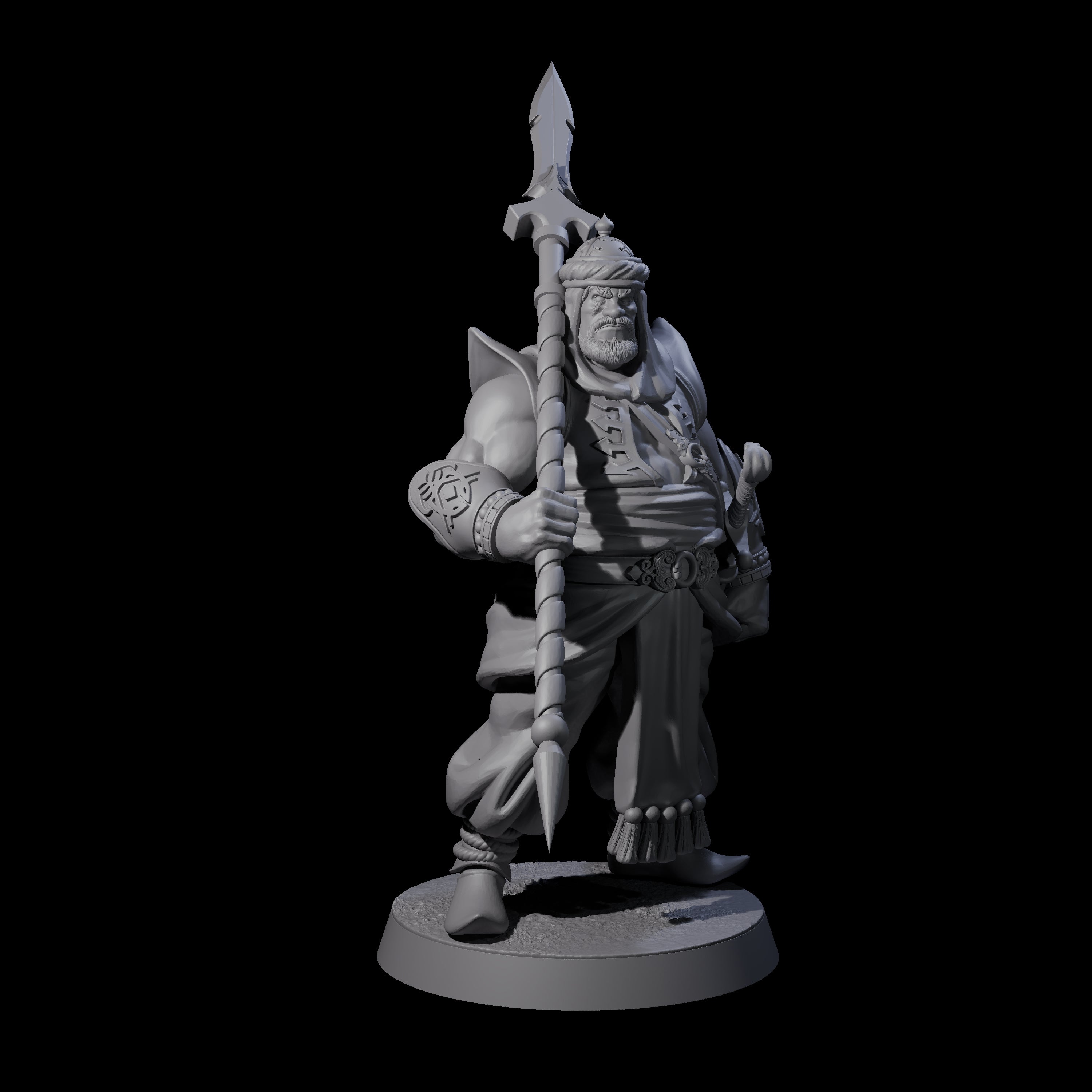 Spear Wielding Palace Guard B Miniature for Dungeons and Dragons, Pathfinder or other TTRPGs