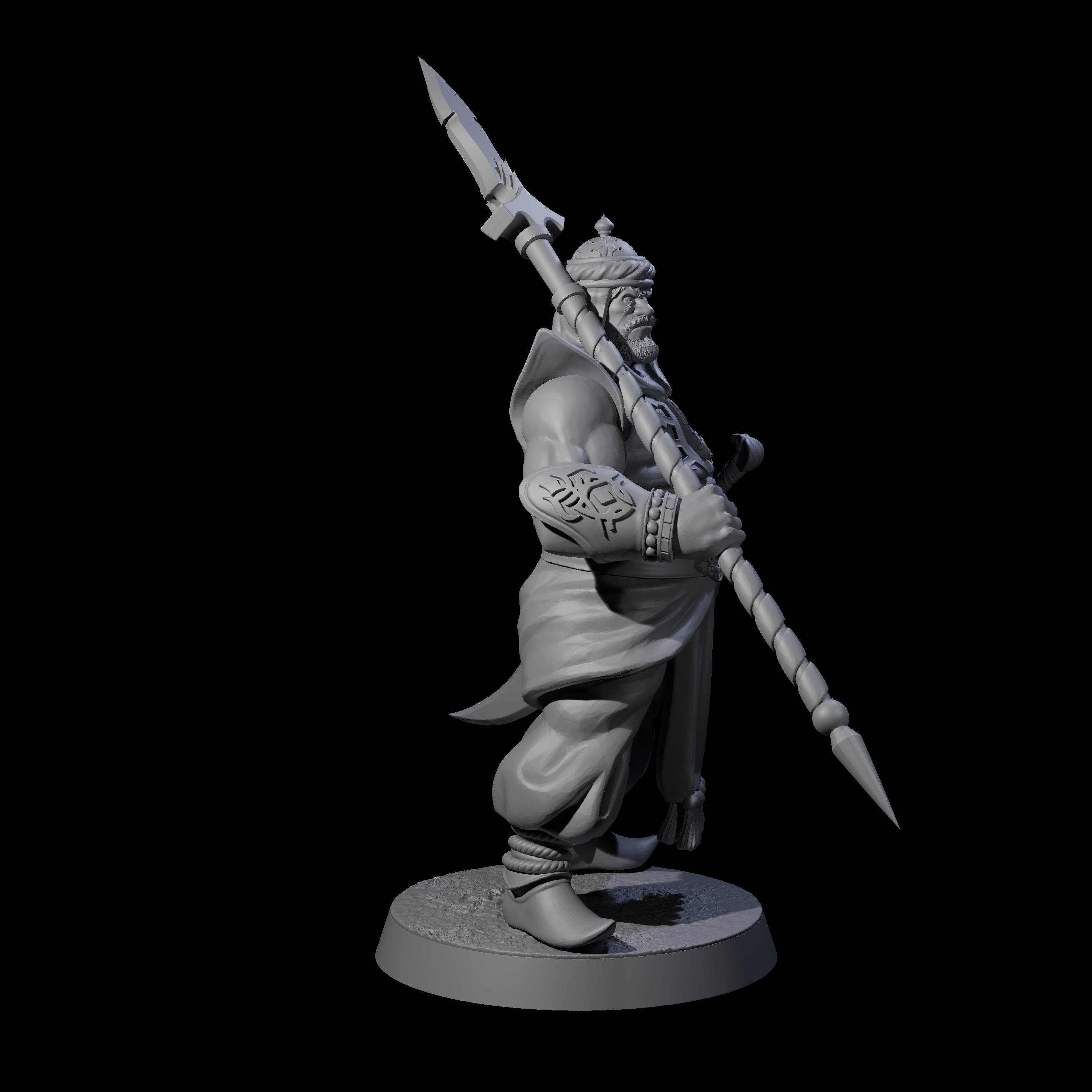 Spear Wielding Palace Guard B Miniature for Dungeons and Dragons, Pathfinder or other TTRPGs