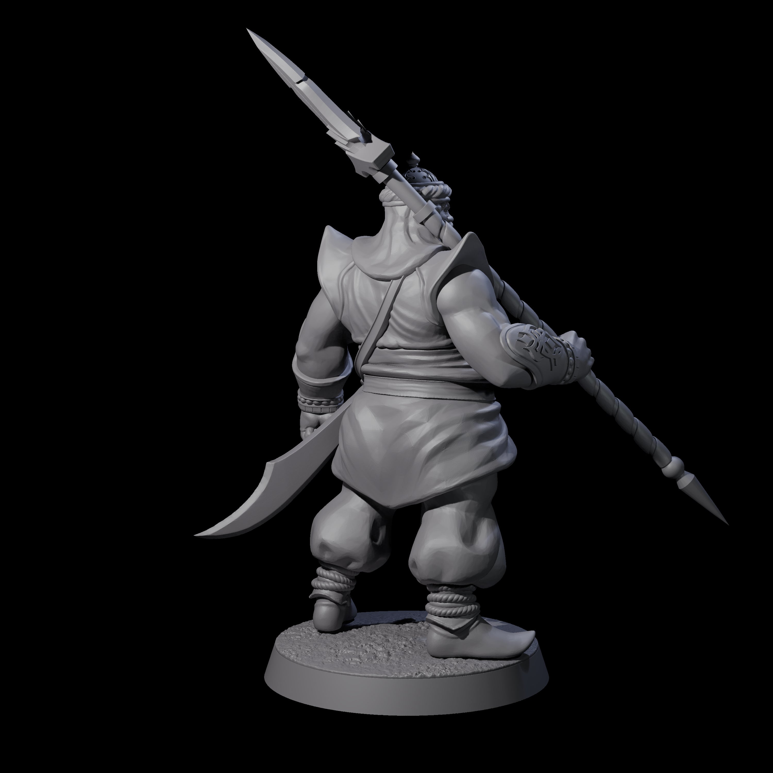 Spear Wielding Palace Guard B Miniature for Dungeons and Dragons, Pathfinder or other TTRPGs