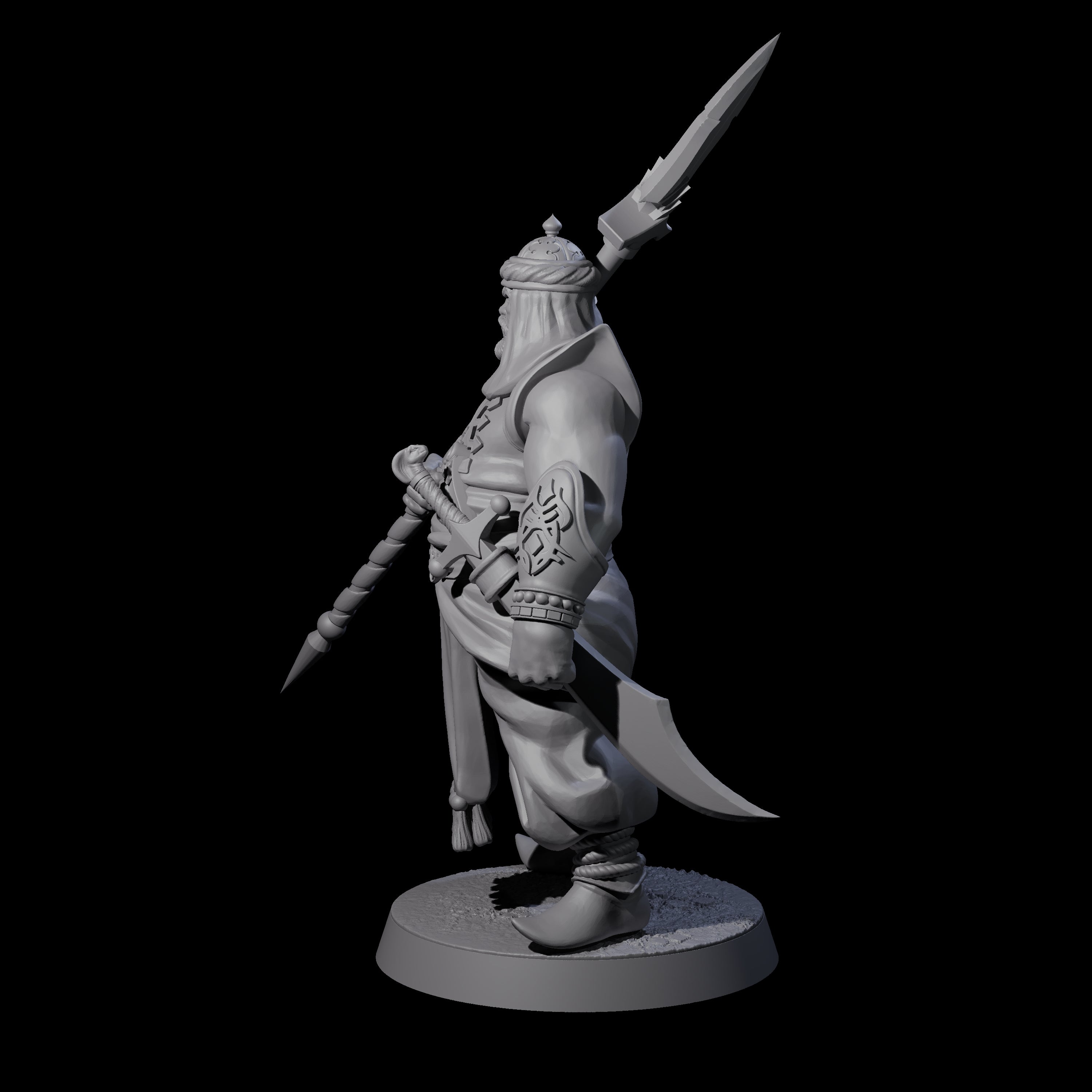 Spear Wielding Palace Guard B Miniature for Dungeons and Dragons, Pathfinder or other TTRPGs