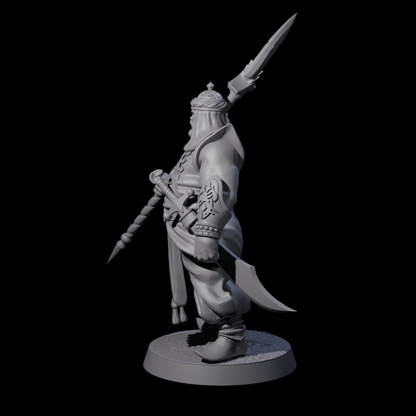 Spear Wielding Palace Guard B Miniature for Dungeons and Dragons, Pathfinder or other TTRPGs