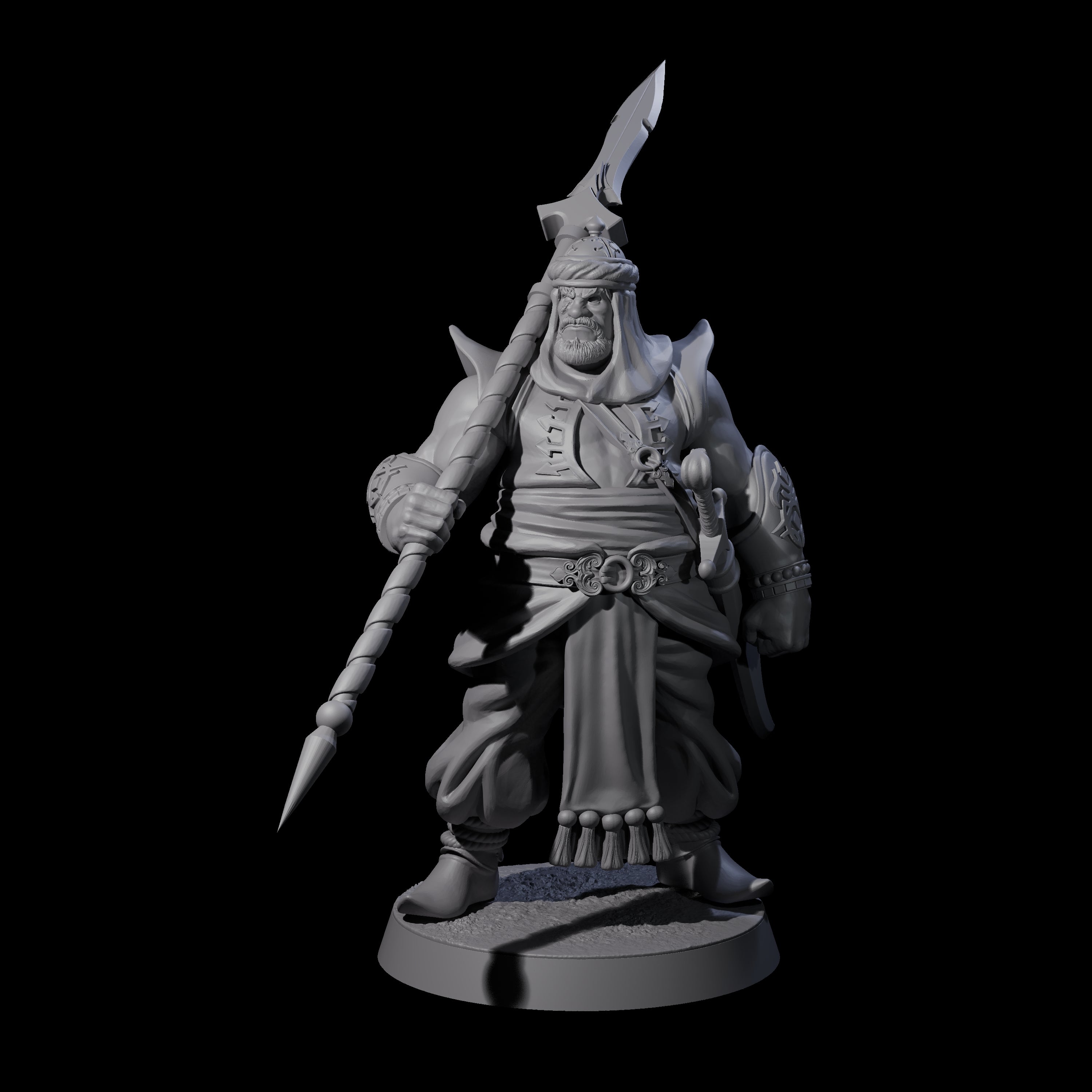 Spear Wielding Palace Guard B Miniature for Dungeons and Dragons, Pathfinder or other TTRPGs