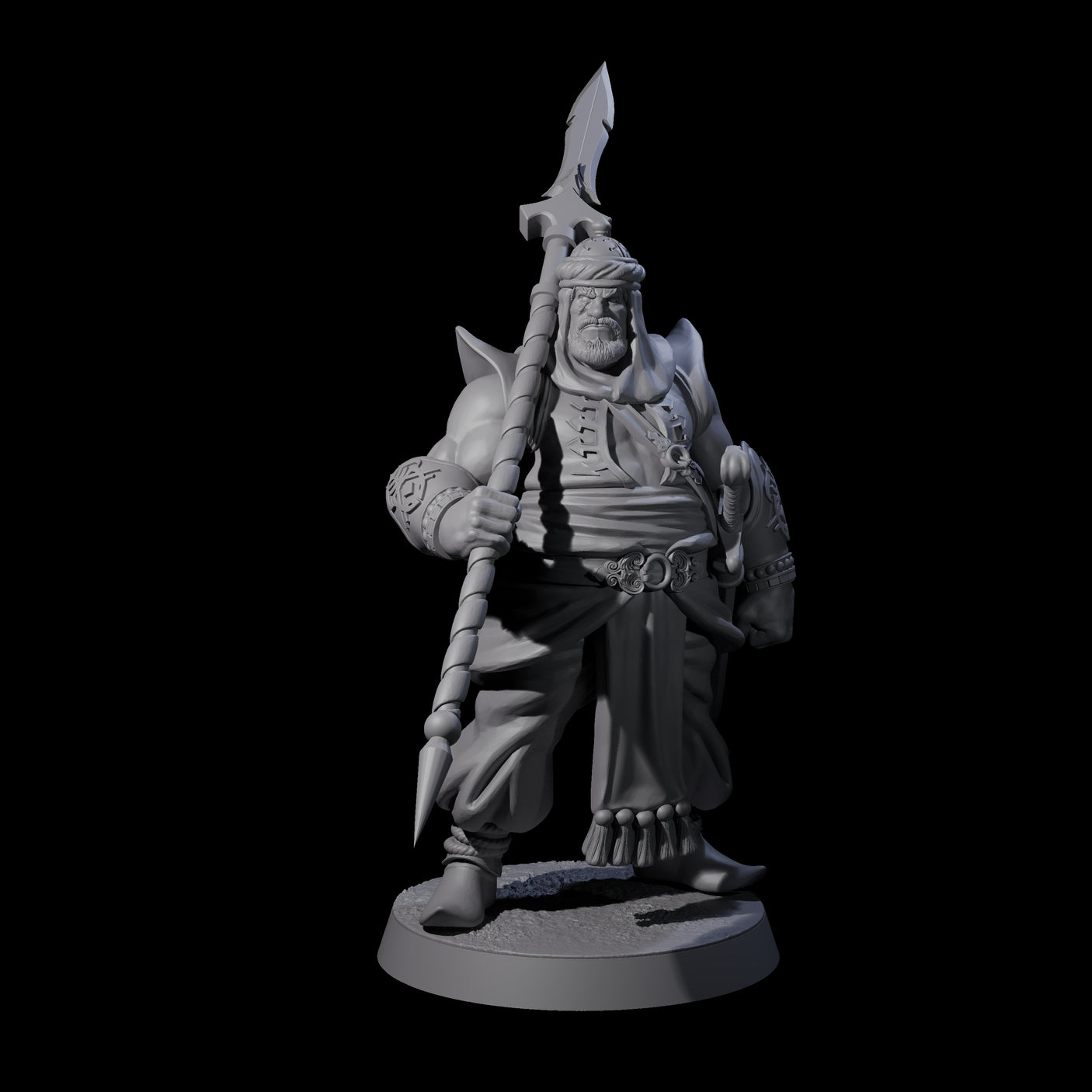 Spear Wielding Palace Guard B Miniature for Dungeons and Dragons, Pathfinder or other TTRPGs