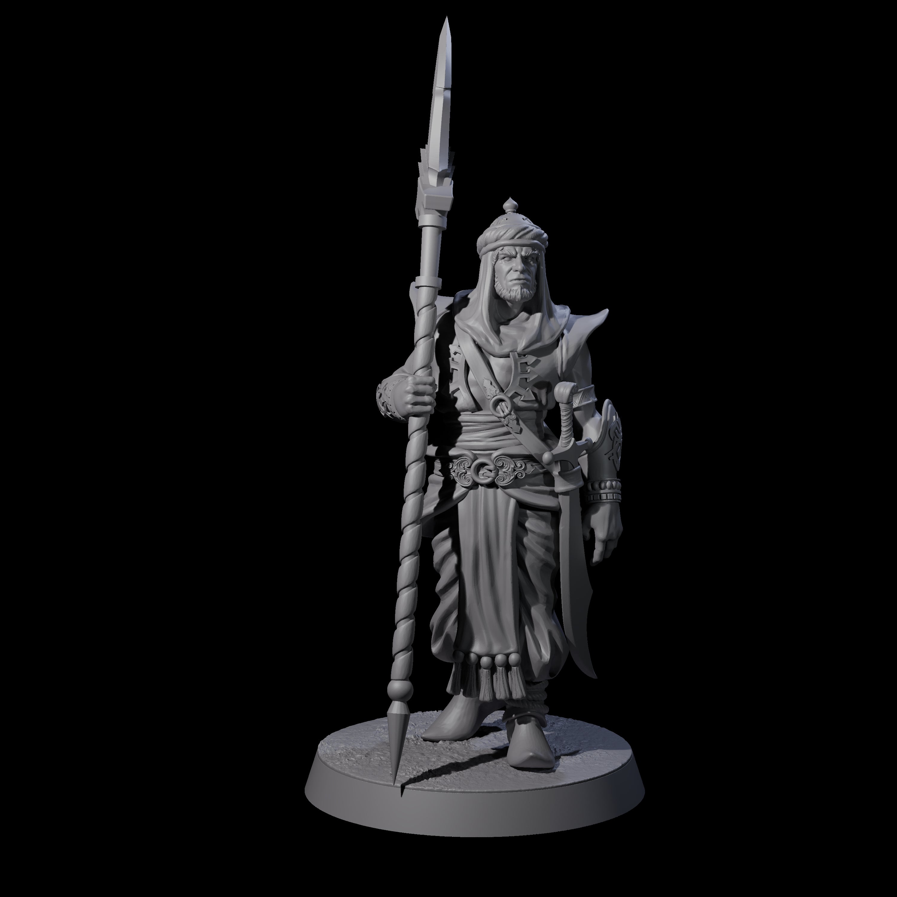 Spear Wielding Palace Guard C Miniature for Dungeons and Dragons, Pathfinder or other TTRPGs