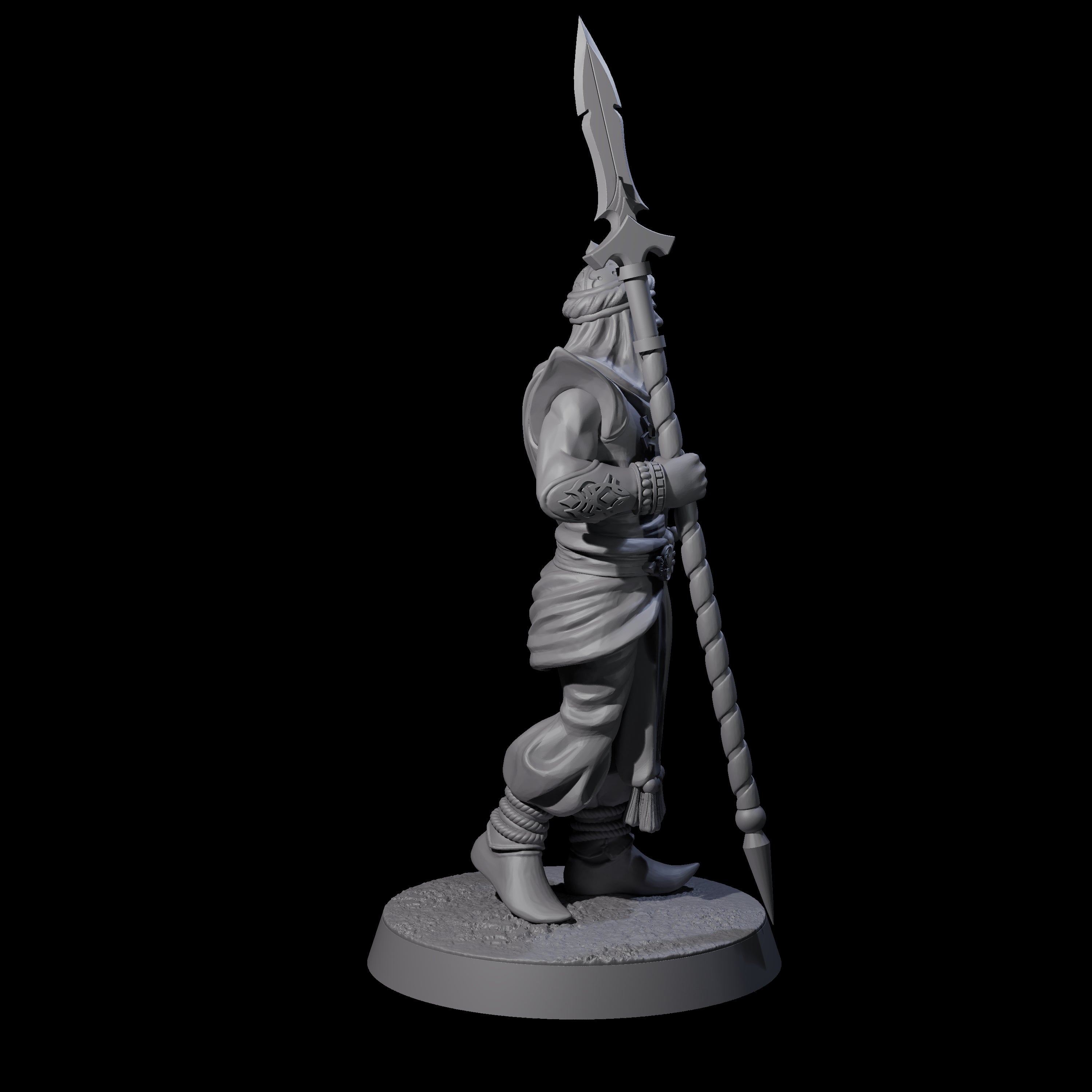 Spear Wielding Palace Guard C Miniature for Dungeons and Dragons, Pathfinder or other TTRPGs
