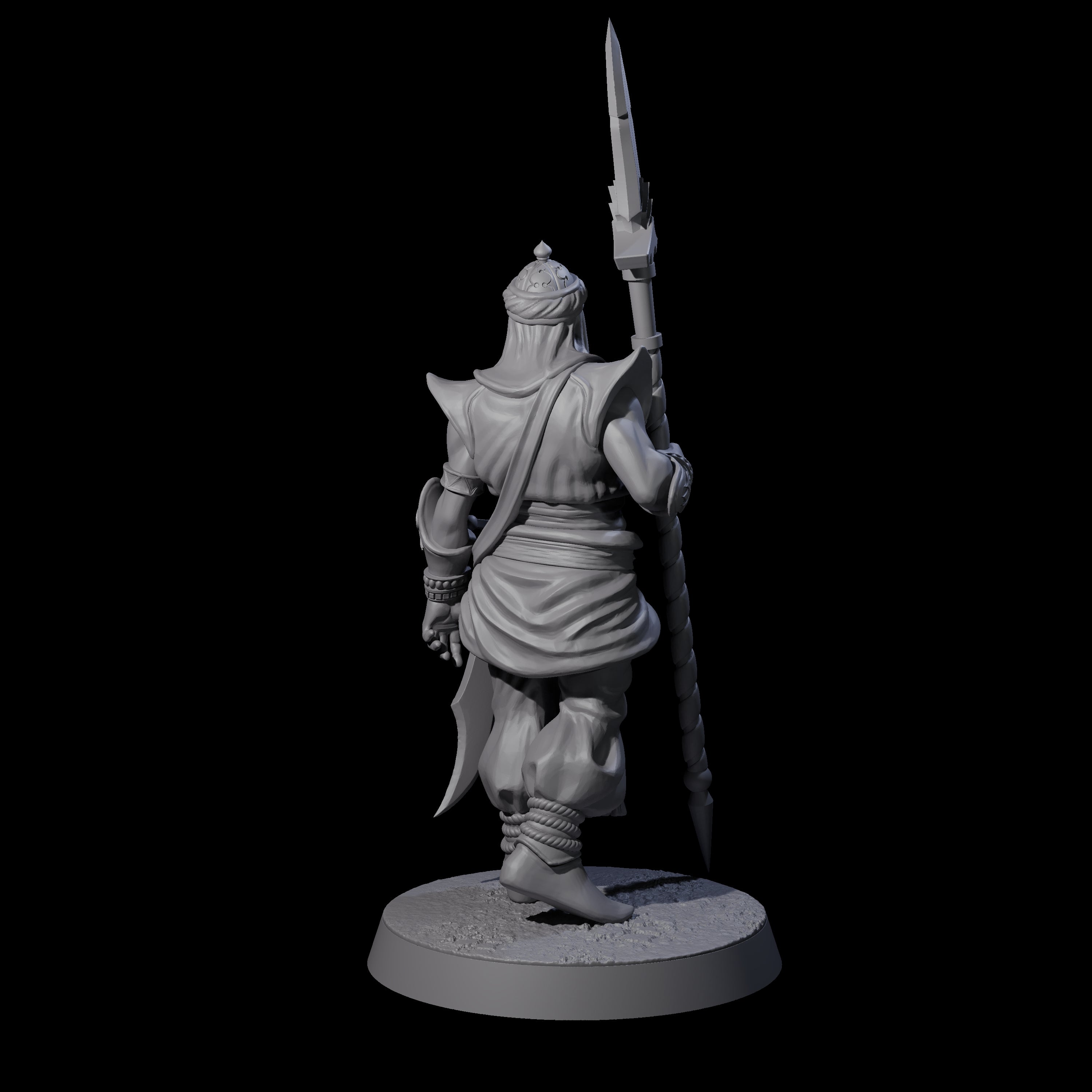 Spear Wielding Palace Guard C Miniature for Dungeons and Dragons, Pathfinder or other TTRPGs