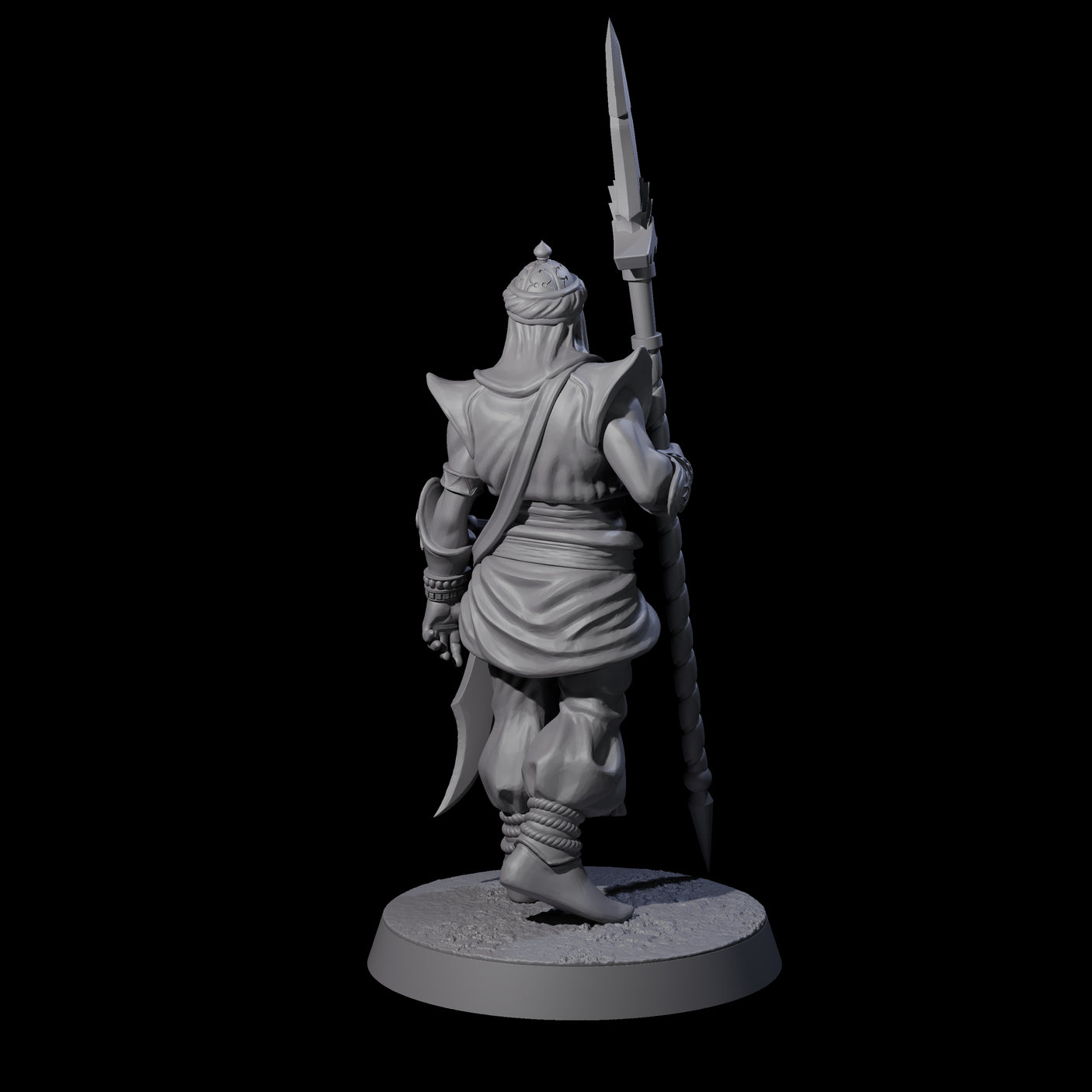 Spear Wielding Palace Guard C Miniature for Dungeons and Dragons, Pathfinder or other TTRPGs