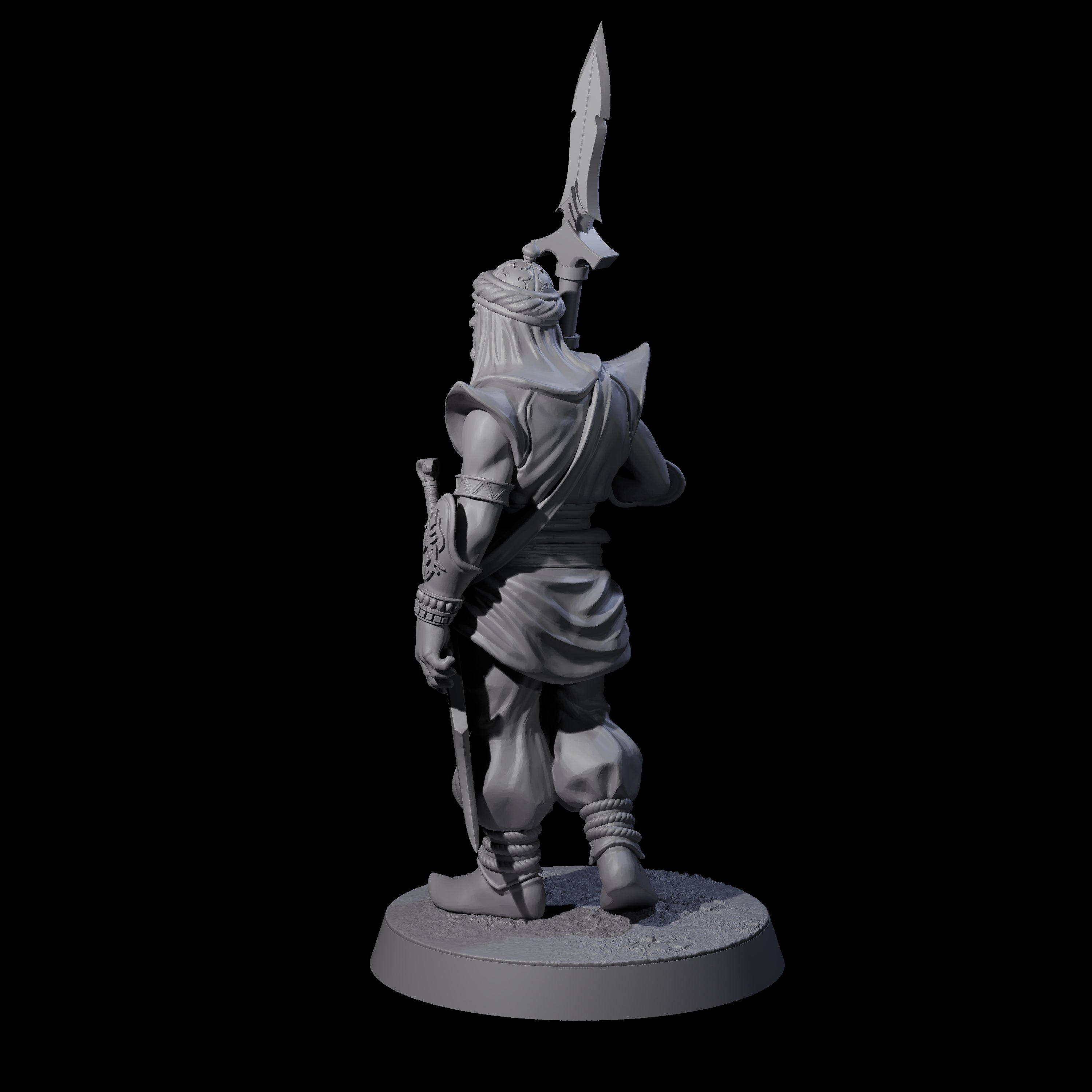 Spear Wielding Palace Guard C Miniature for Dungeons and Dragons, Pathfinder or other TTRPGs