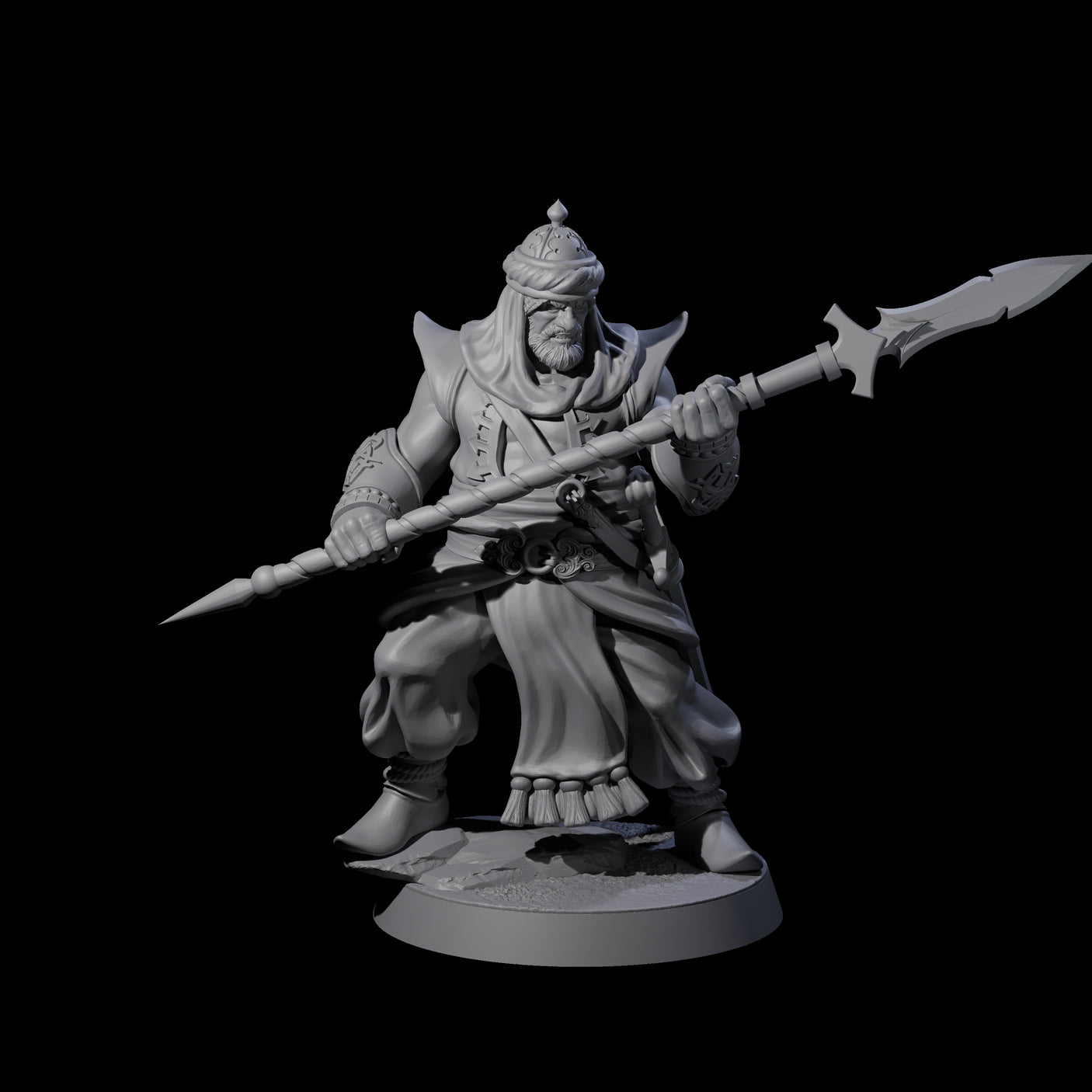 Spear Wielding Palace Guard D Miniature for Dungeons and Dragons, Pathfinder or other TTRPGs