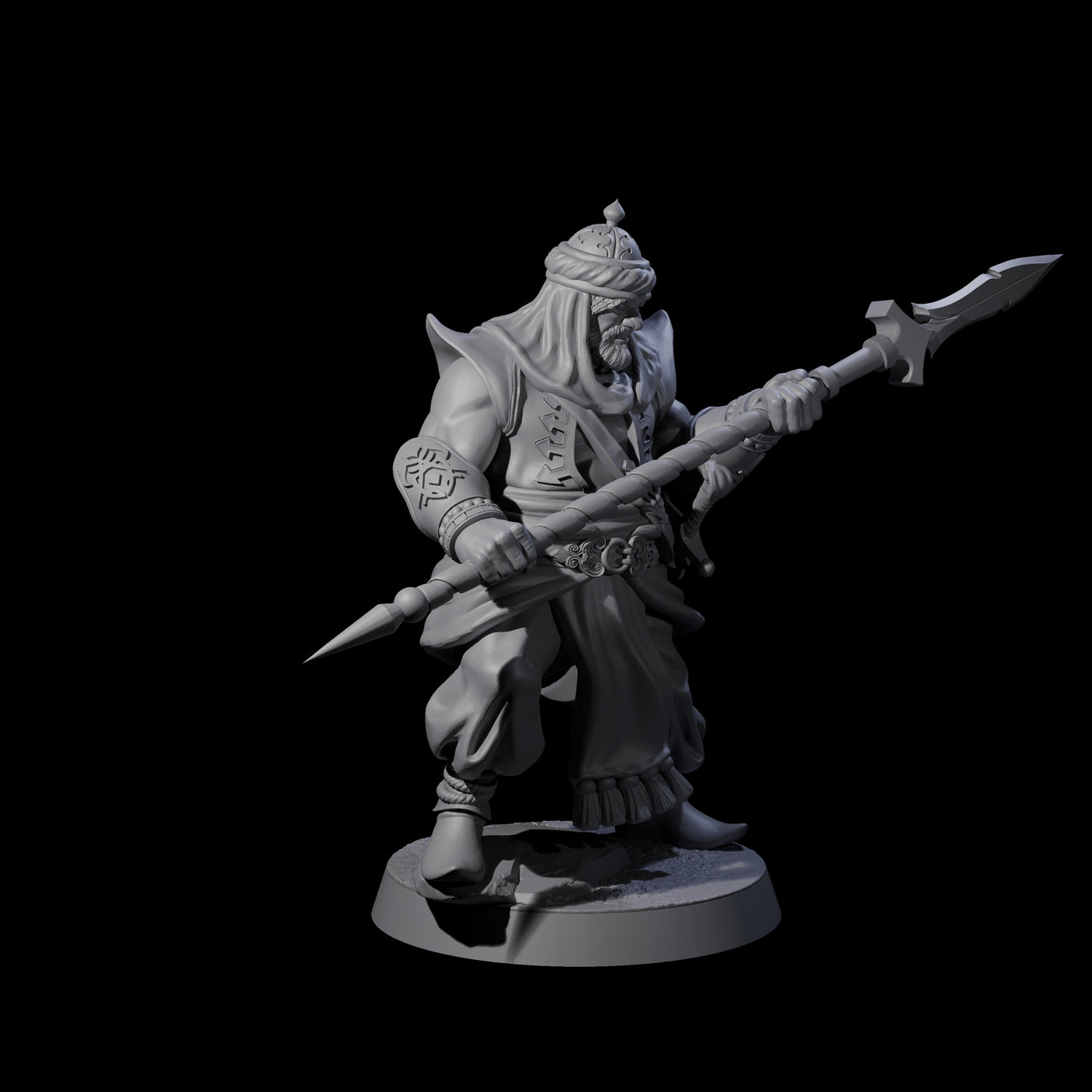 Spear Wielding Palace Guard D Miniature for Dungeons and Dragons, Pathfinder or other TTRPGs