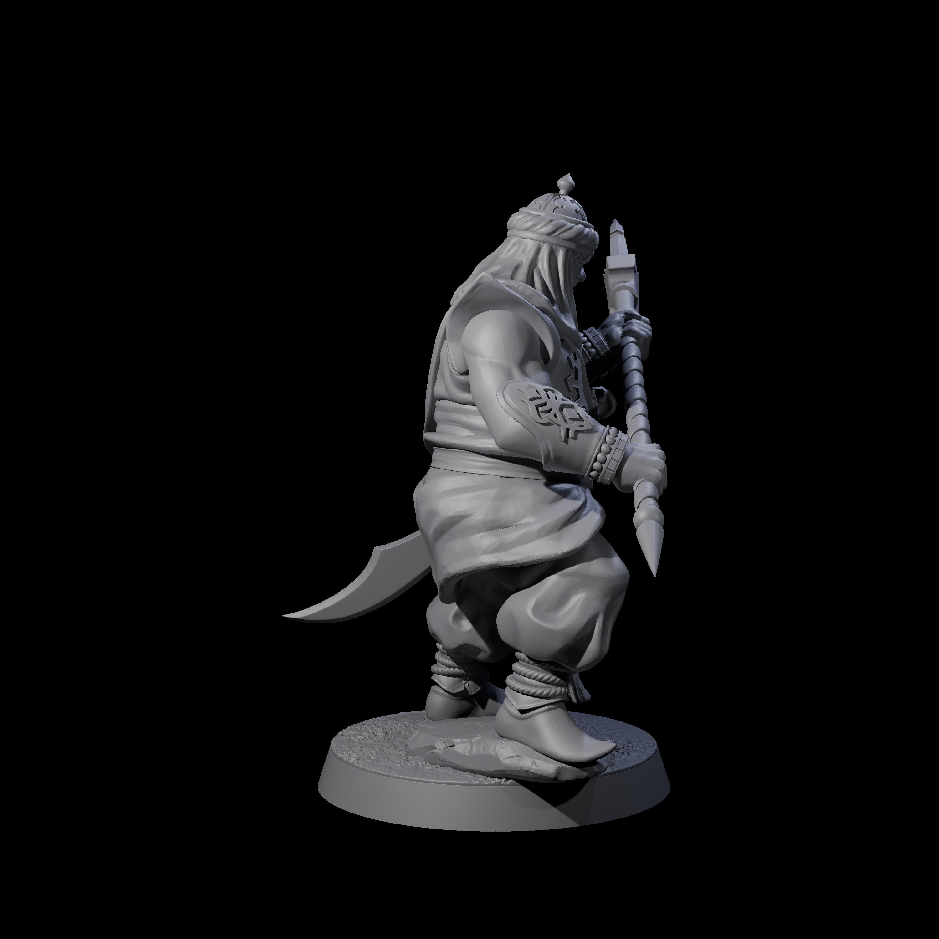 Spear Wielding Palace Guard D Miniature for Dungeons and Dragons, Pathfinder or other TTRPGs