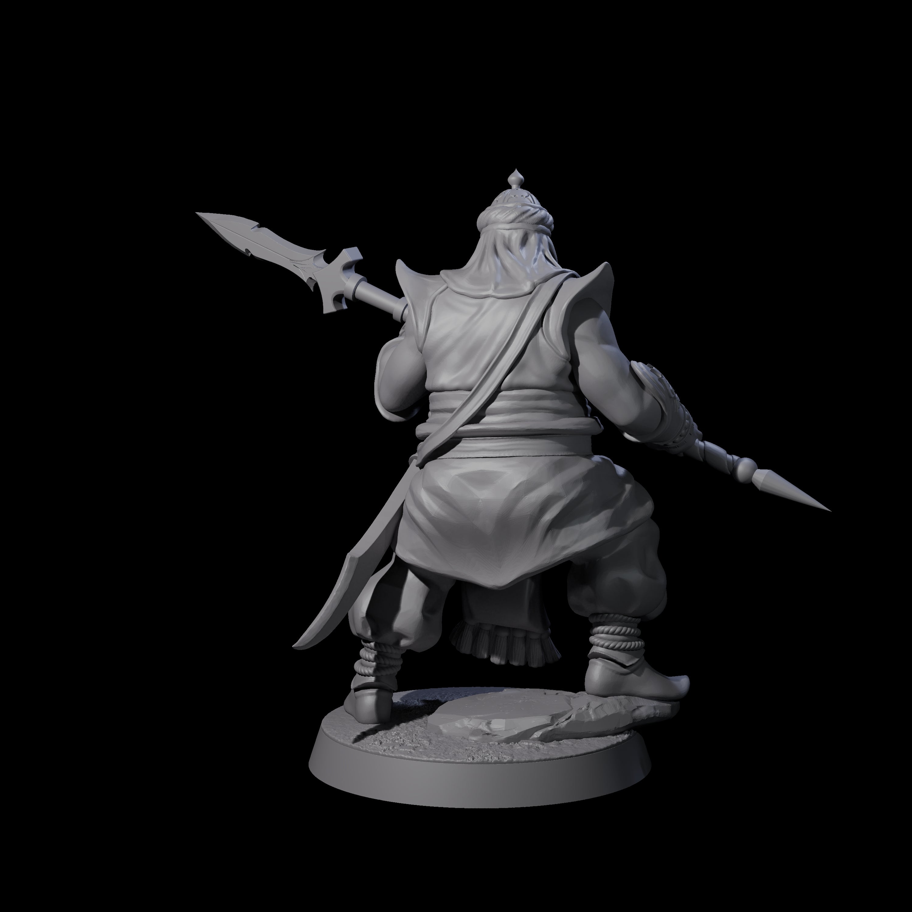 Spear Wielding Palace Guard D Miniature for Dungeons and Dragons, Pathfinder or other TTRPGs