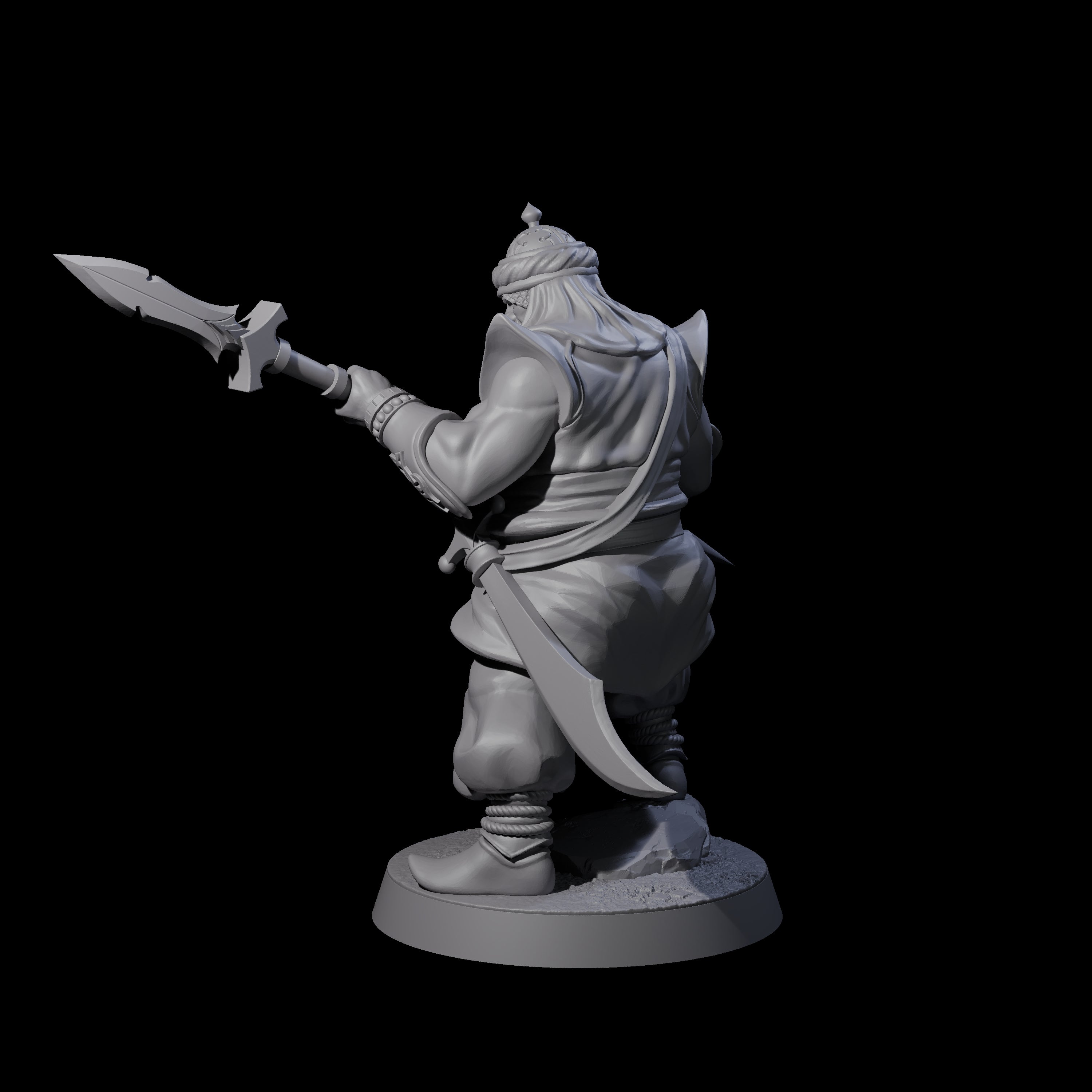 Spear Wielding Palace Guard D Miniature for Dungeons and Dragons, Pathfinder or other TTRPGs