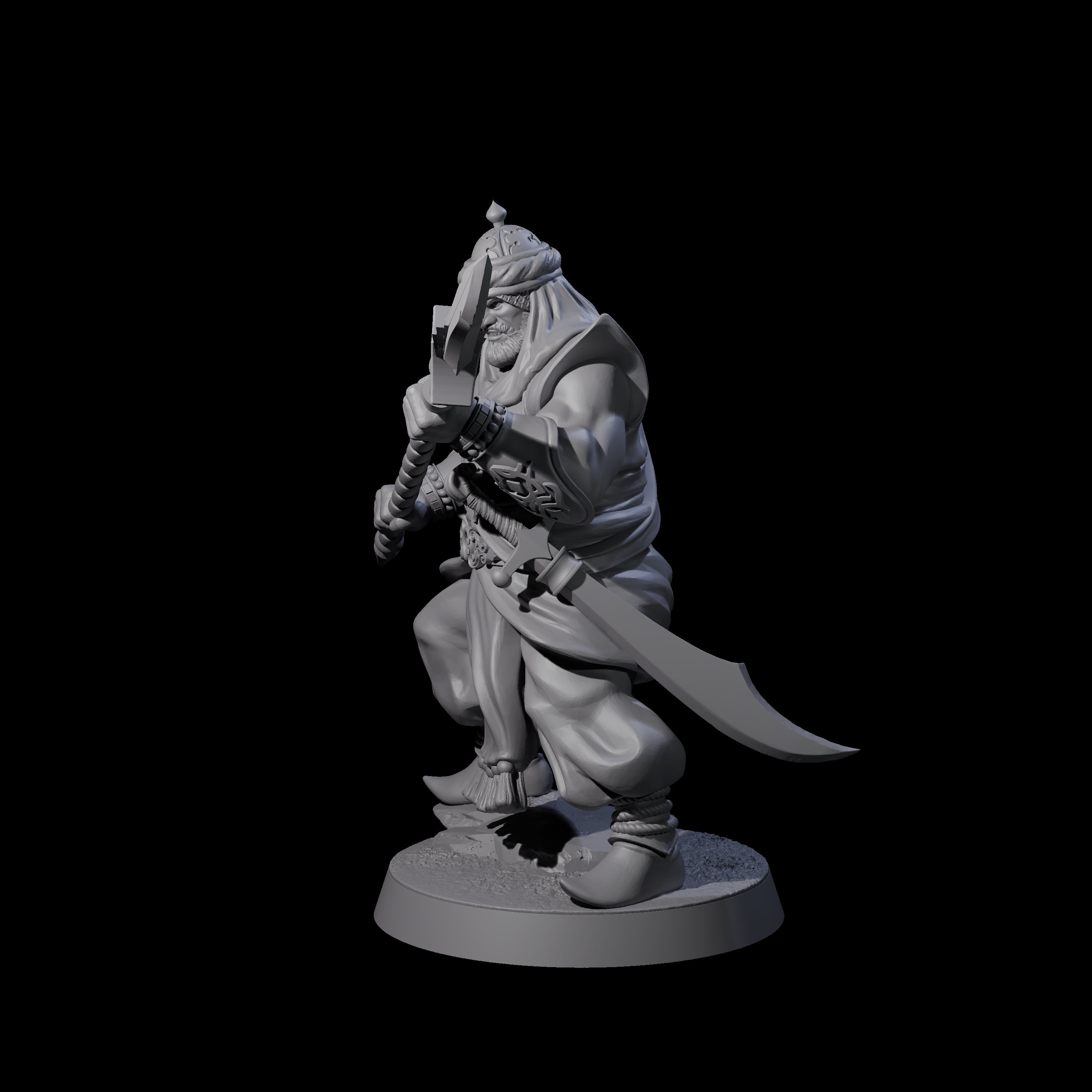 Spear Wielding Palace Guard D Miniature for Dungeons and Dragons, Pathfinder or other TTRPGs
