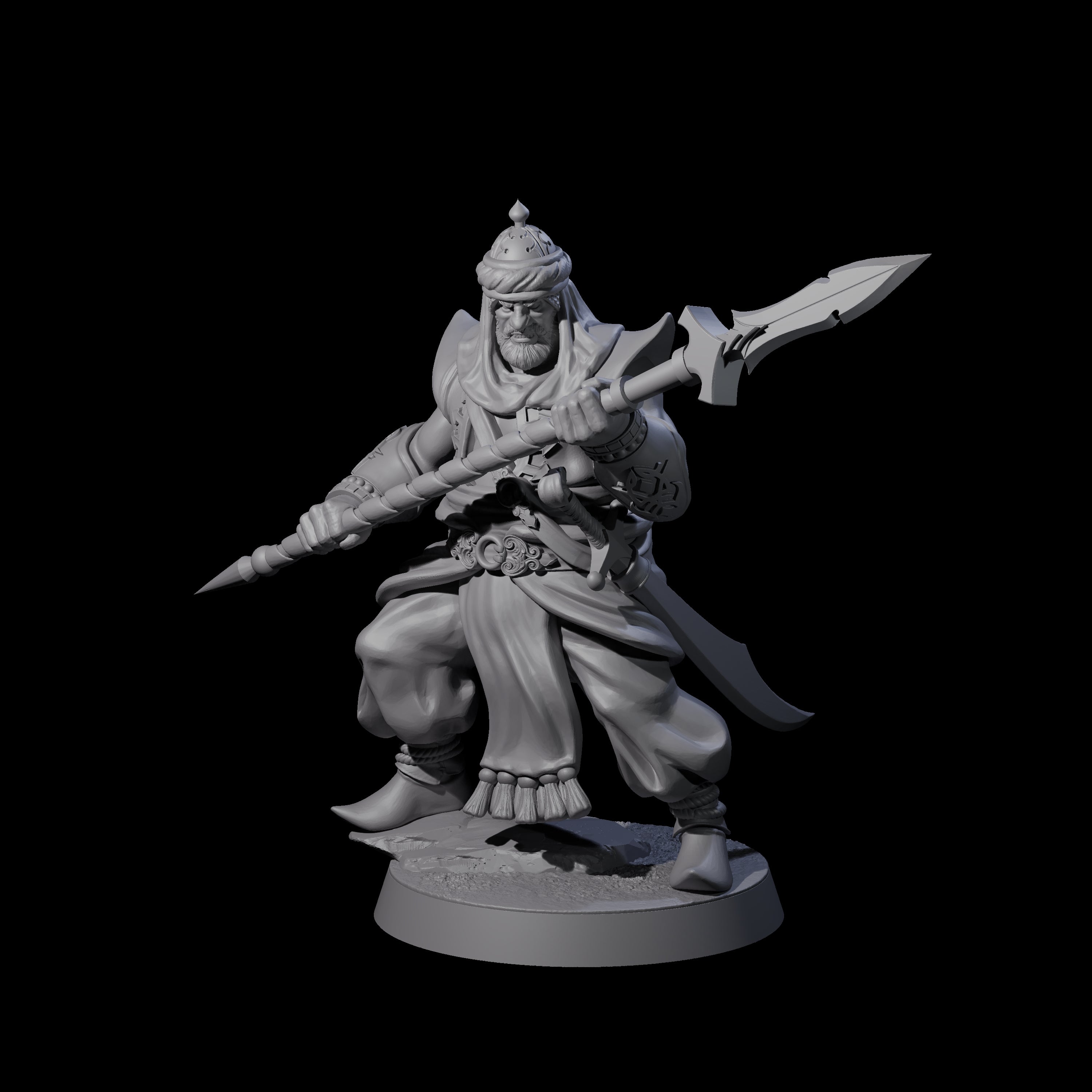 Spear Wielding Palace Guard D Miniature for Dungeons and Dragons, Pathfinder or other TTRPGs