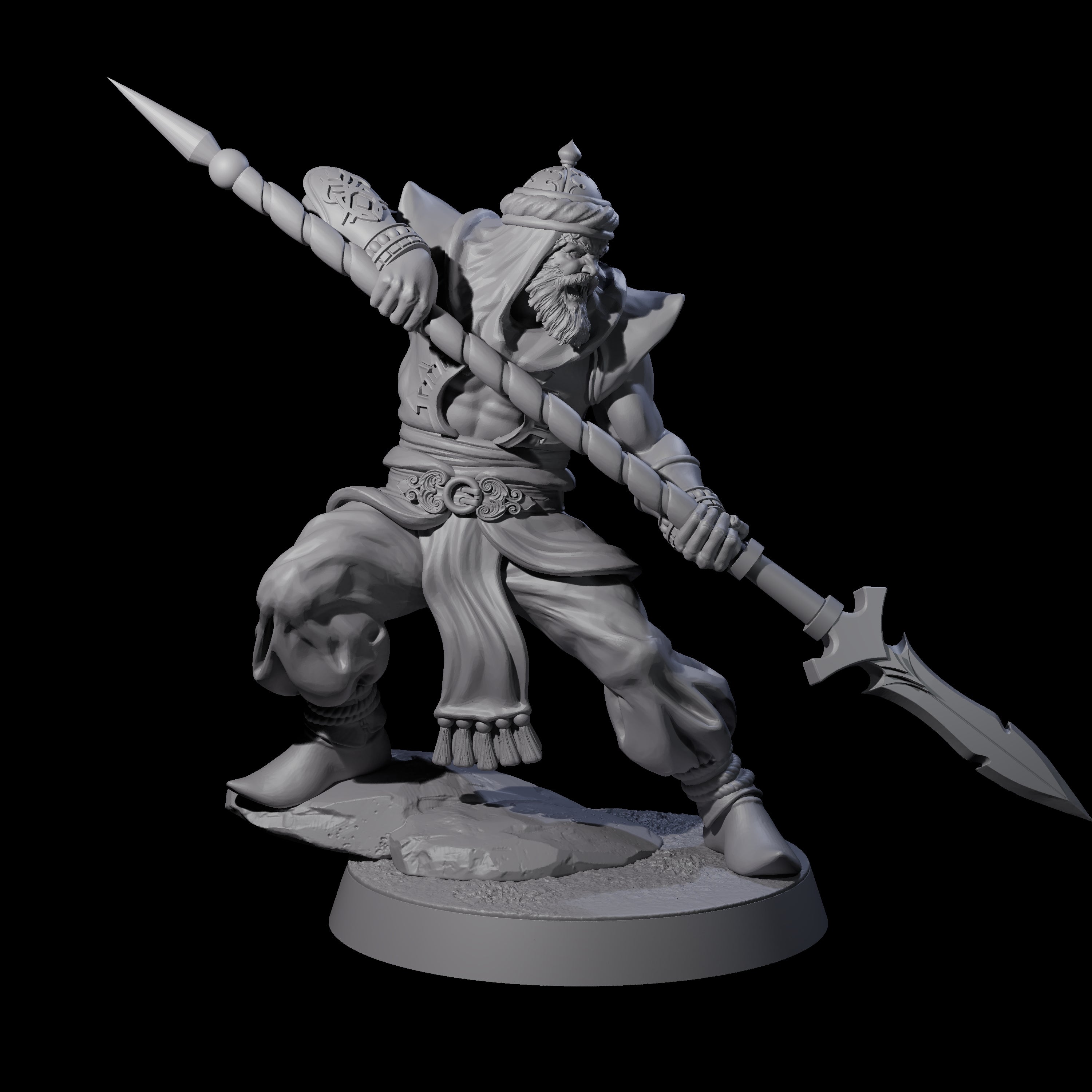 Spear Wielding Palace Guard E Miniature for Dungeons and Dragons, Pathfinder or other TTRPGs
