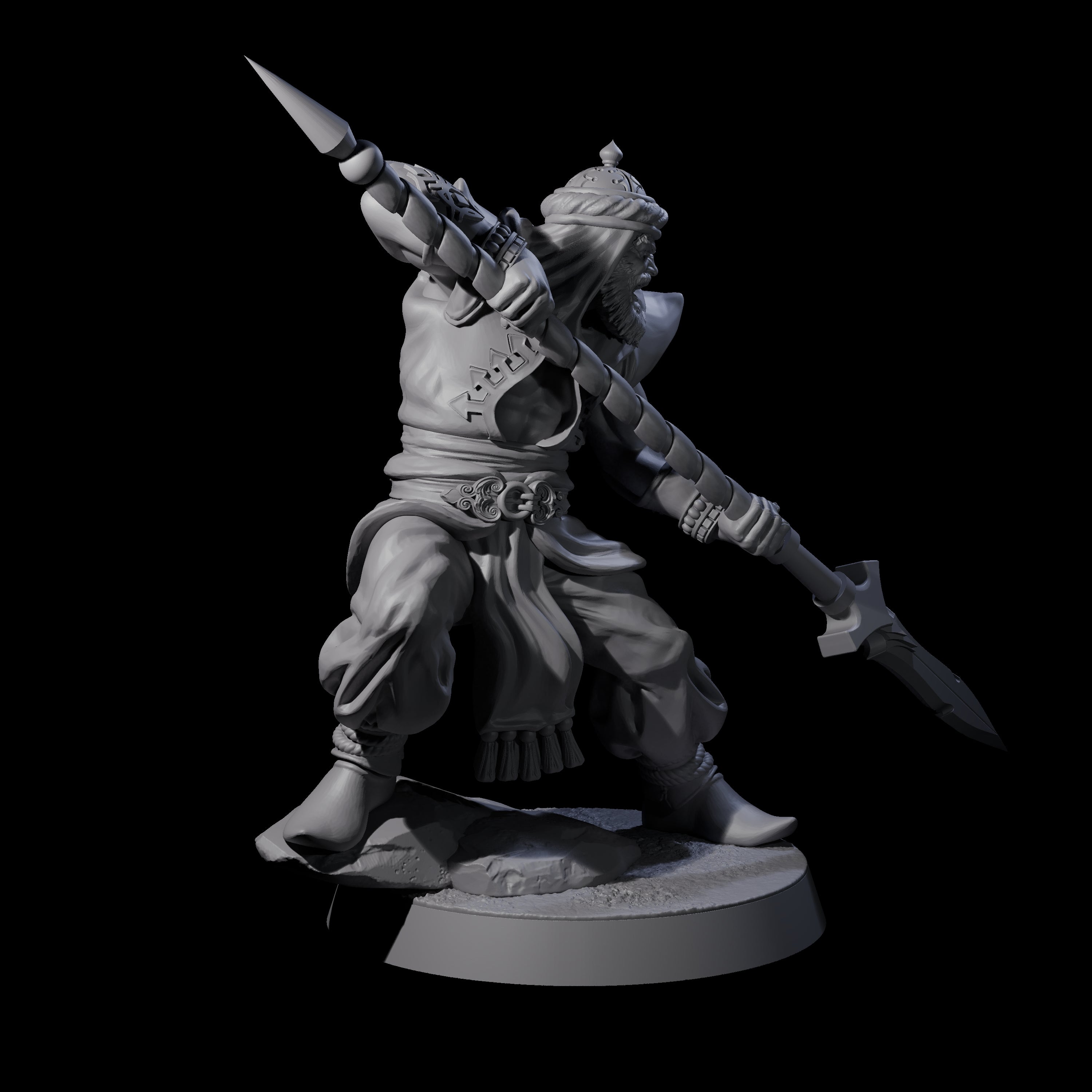 Spear Wielding Palace Guard E Miniature for Dungeons and Dragons, Pathfinder or other TTRPGs