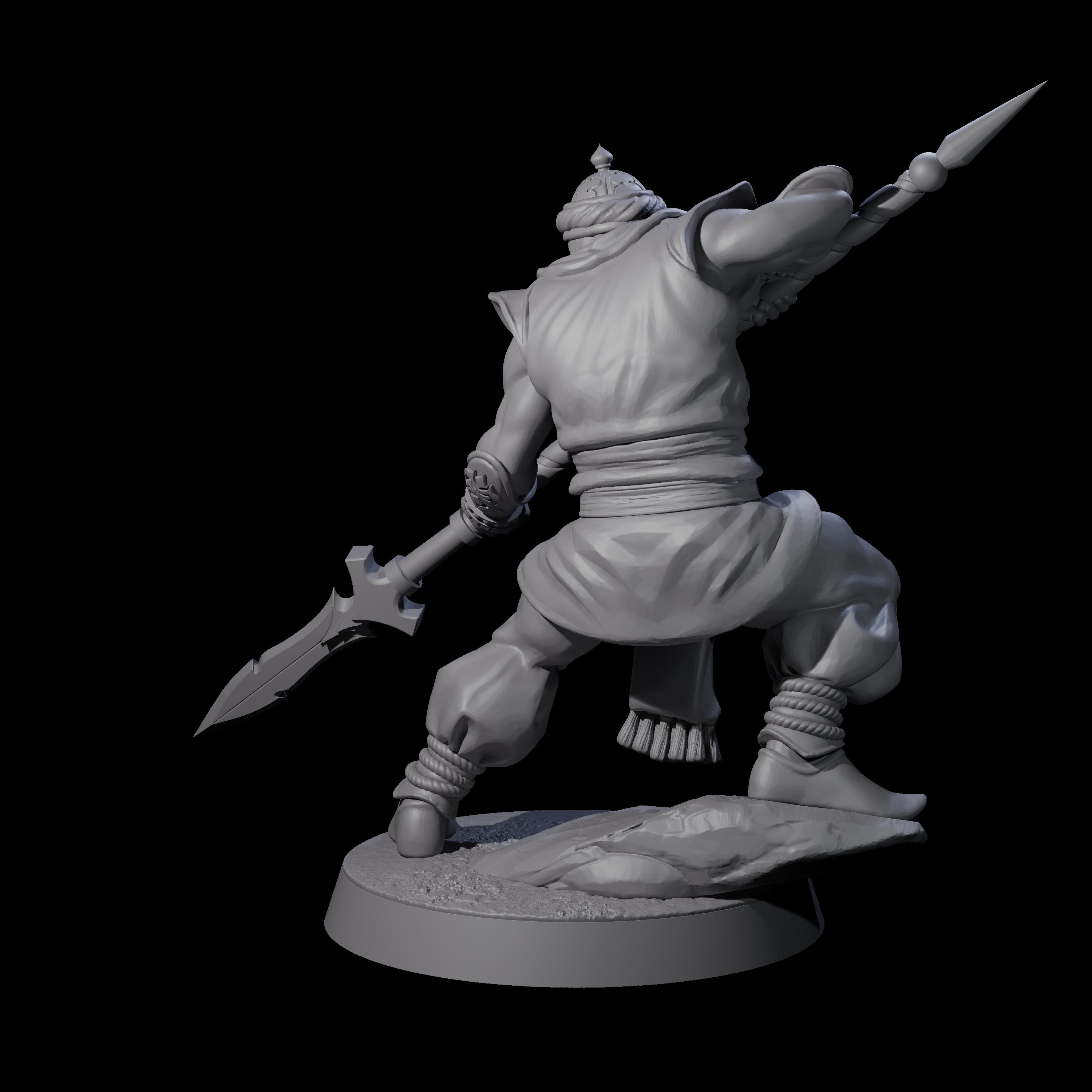 Spear Wielding Palace Guard E Miniature for Dungeons and Dragons, Pathfinder or other TTRPGs