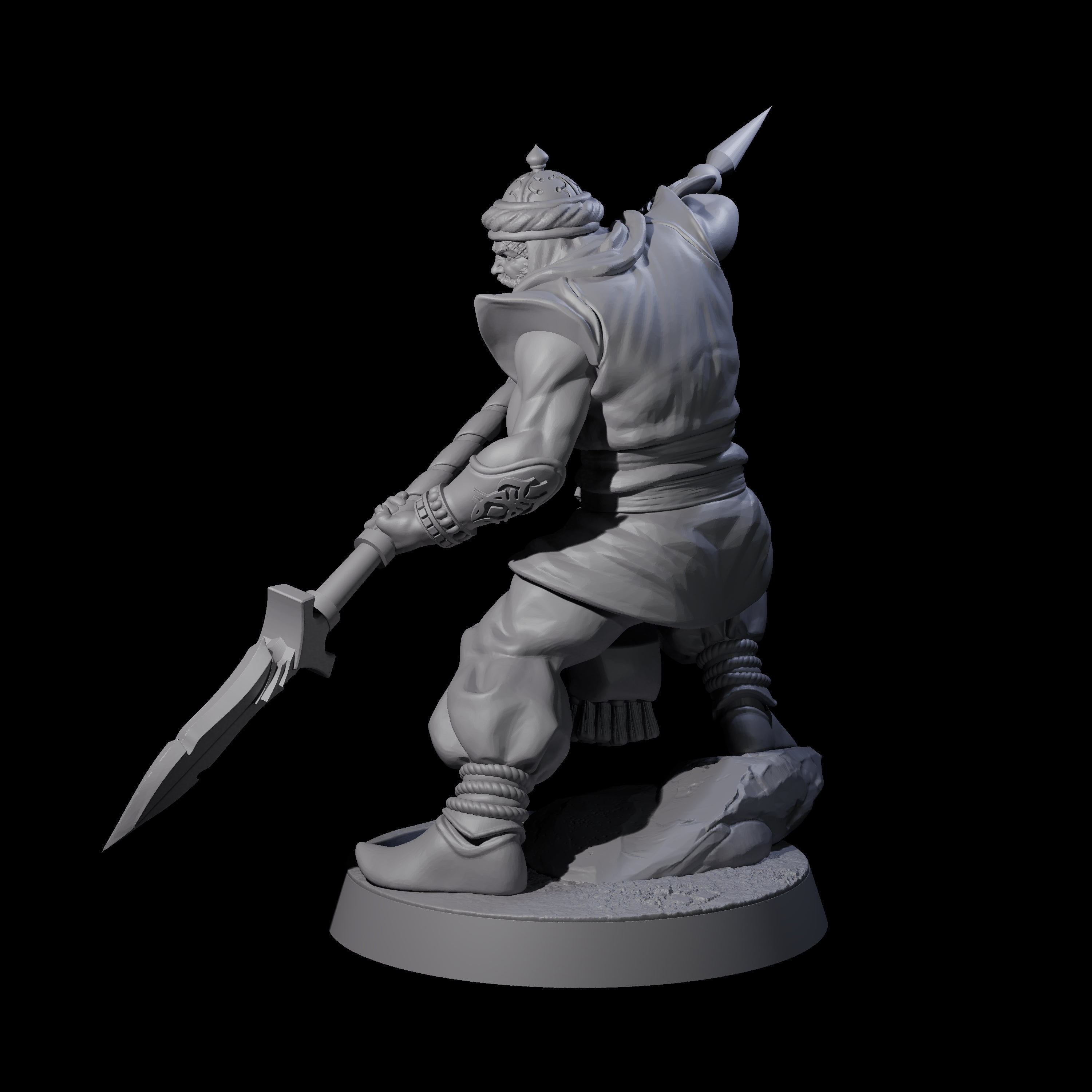 Spear Wielding Palace Guard E Miniature for Dungeons and Dragons, Pathfinder or other TTRPGs