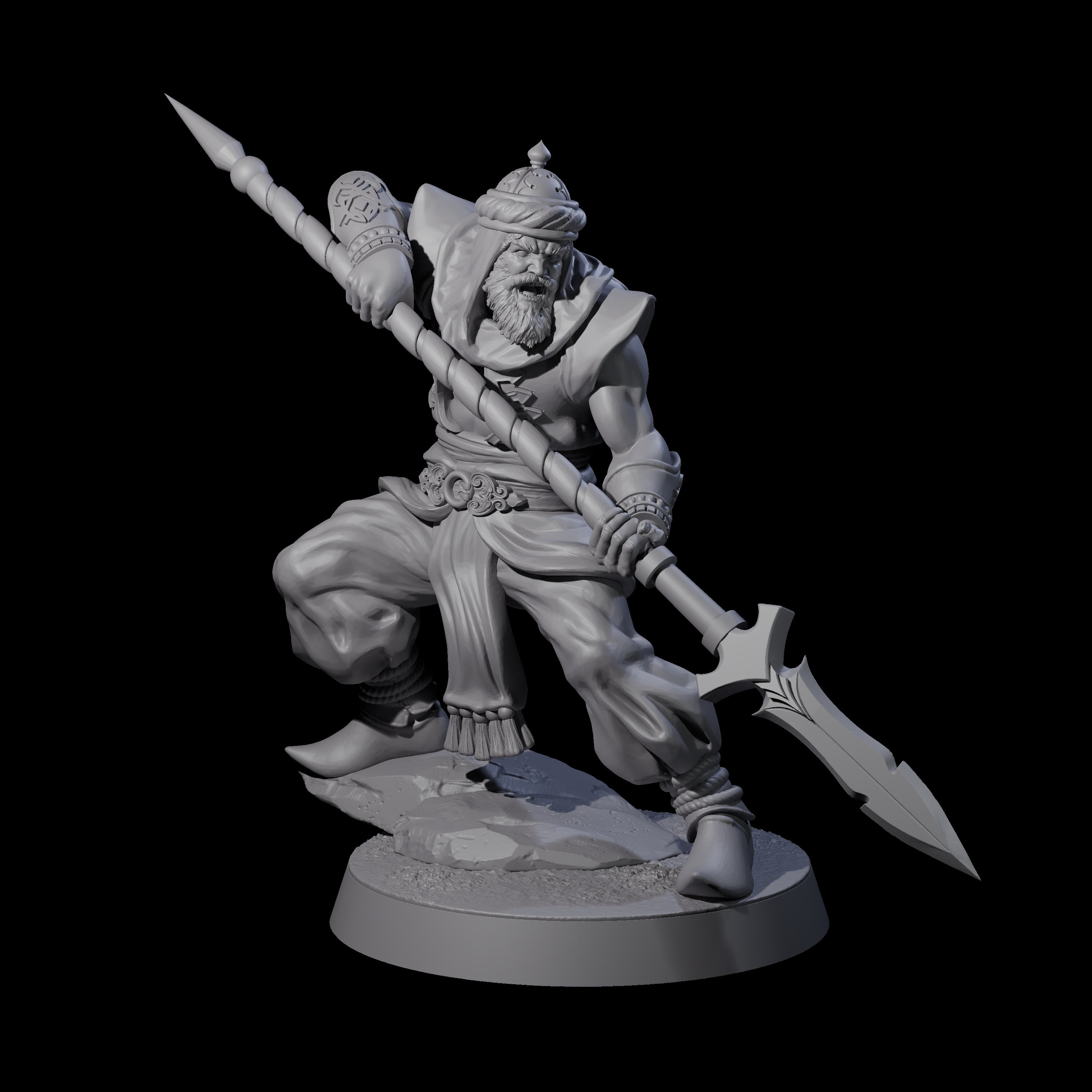 Spear Wielding Palace Guard E Miniature for Dungeons and Dragons, Pathfinder or other TTRPGs