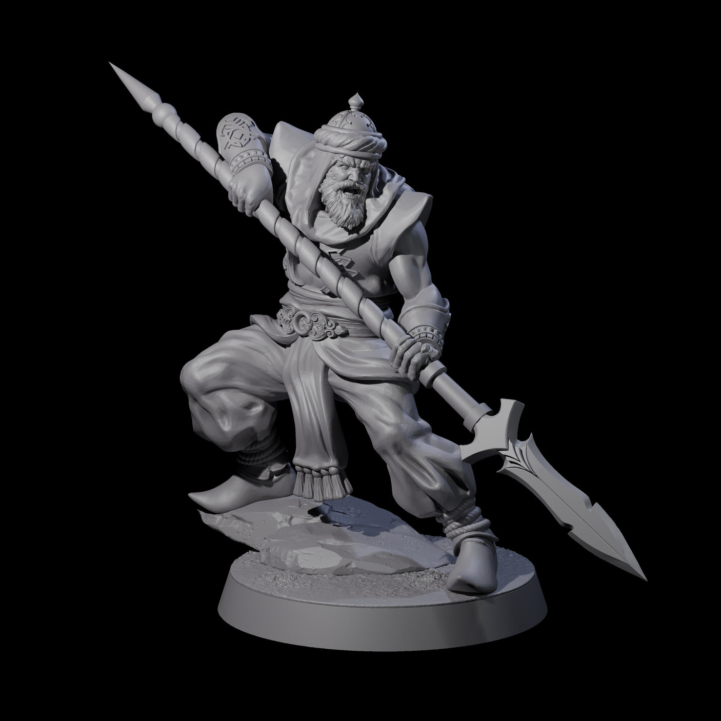 Spear Wielding Palace Guard E Miniature for Dungeons and Dragons, Pathfinder or other TTRPGs