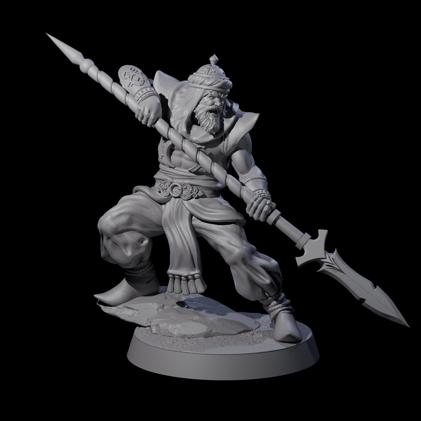 Spear Wielding Palace Guards Miniature for Dungeons and Dragons, Pathfinder or other TTRPGs