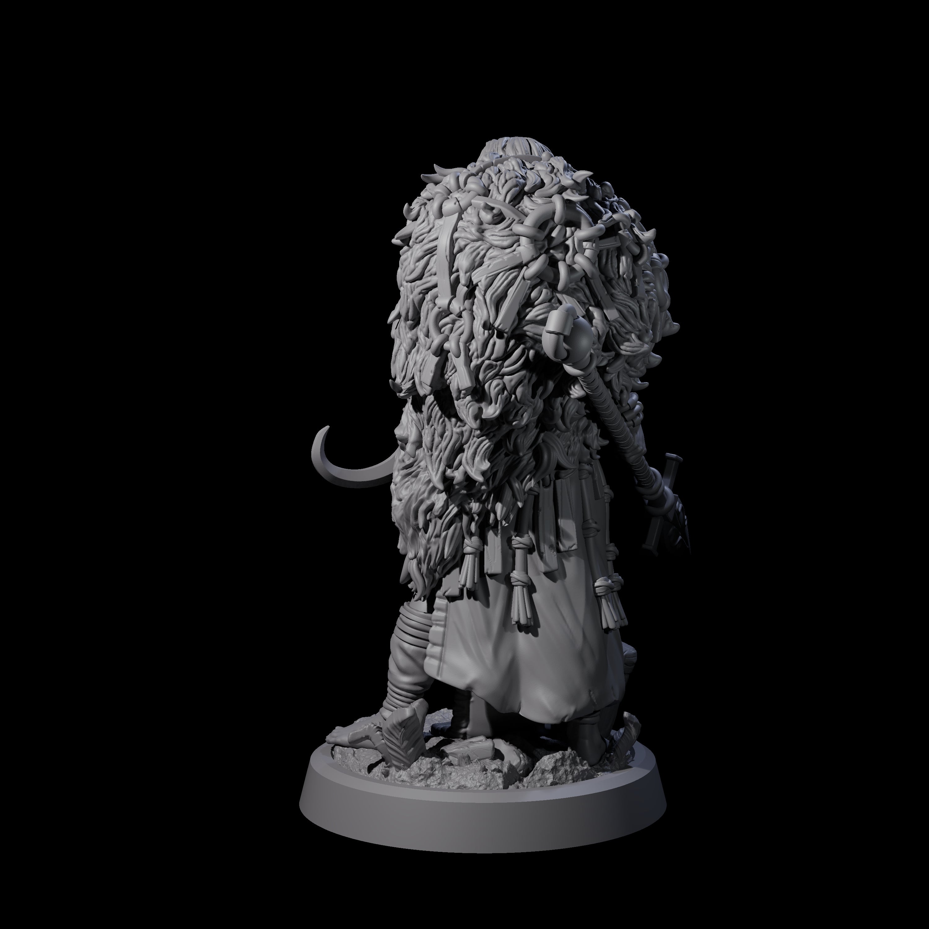 Spearmaiden Barbarian of the North Miniature for Dungeons and Dragons, Pathfinder or other TTRPGs