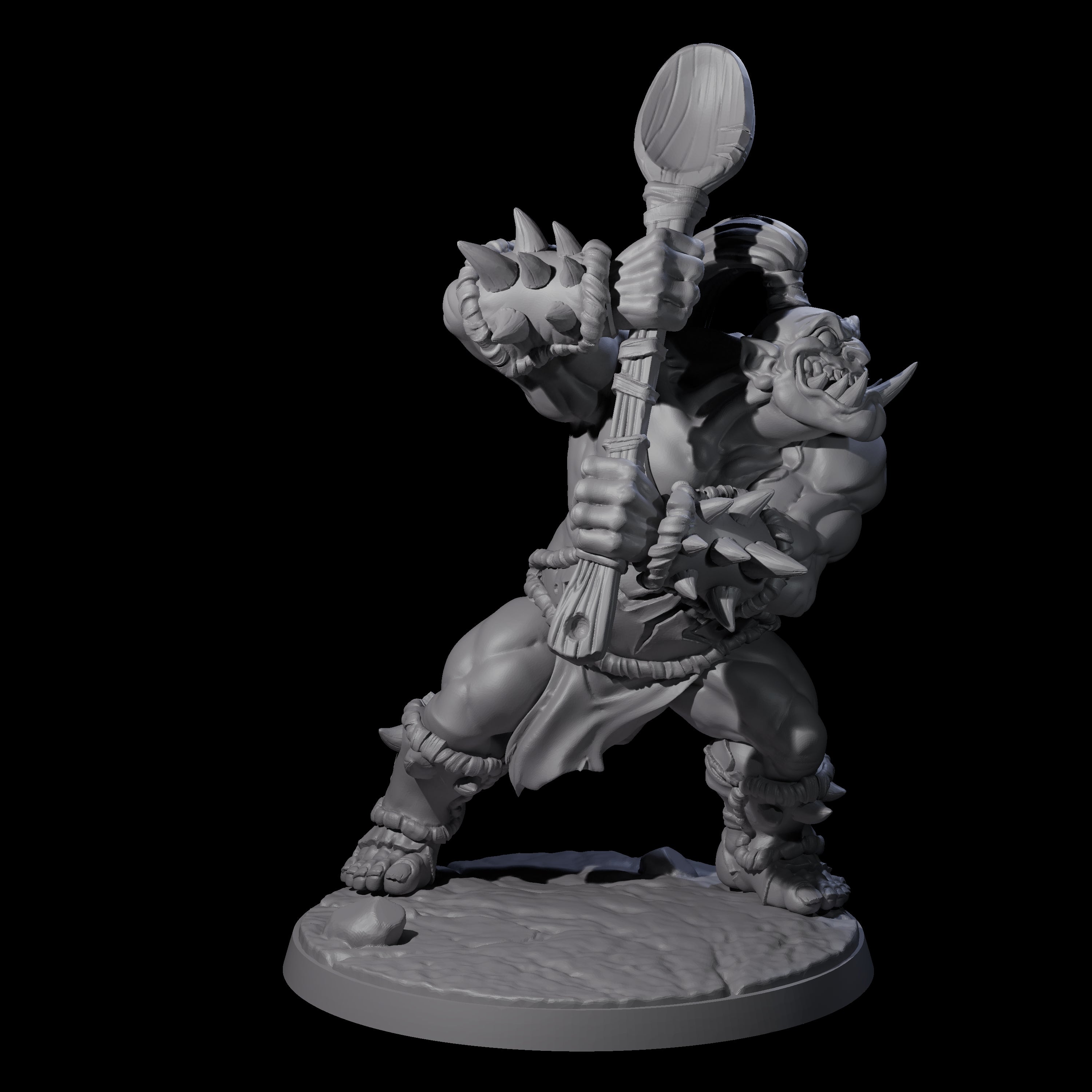 Spicy Ogre Cook Miniature for Dungeons and Dragons, Pathfinder or other TTRPGs