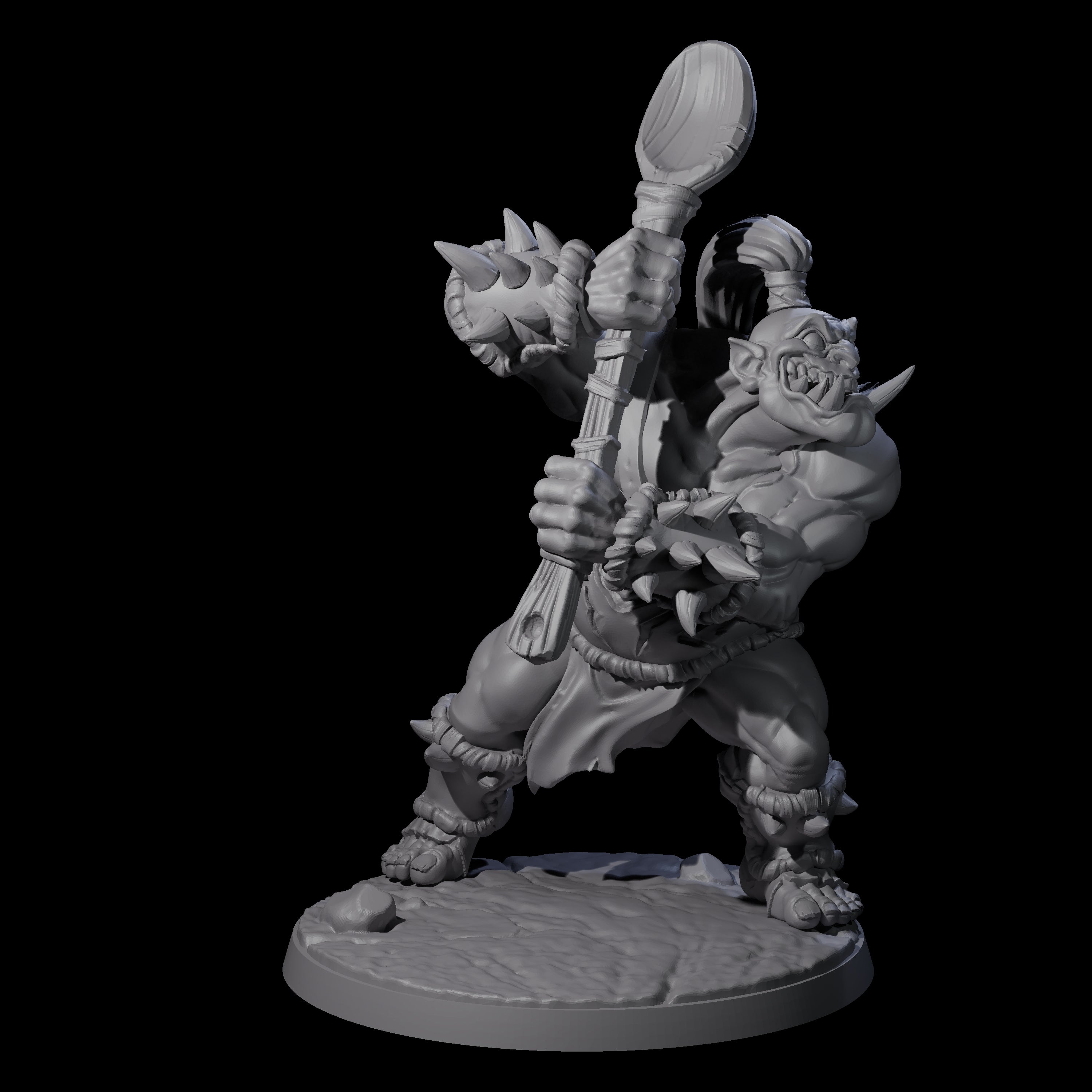 Spicy Ogre Cook Miniature for Dungeons and Dragons, Pathfinder or other TTRPGs