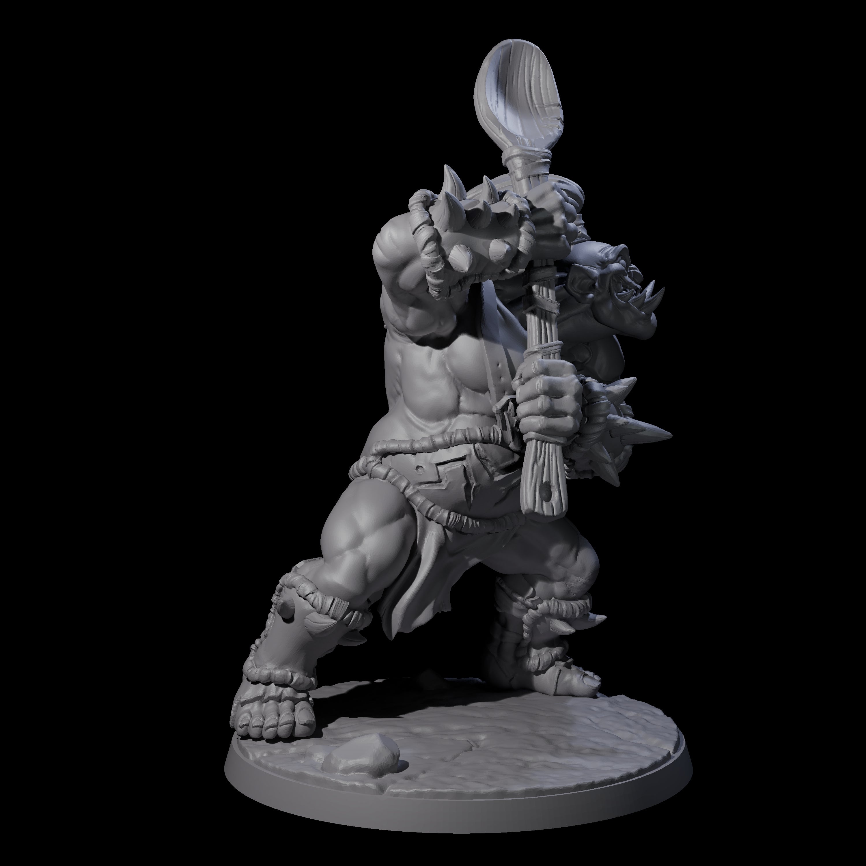 Spicy Ogre Cook Miniature for Dungeons and Dragons, Pathfinder or other TTRPGs