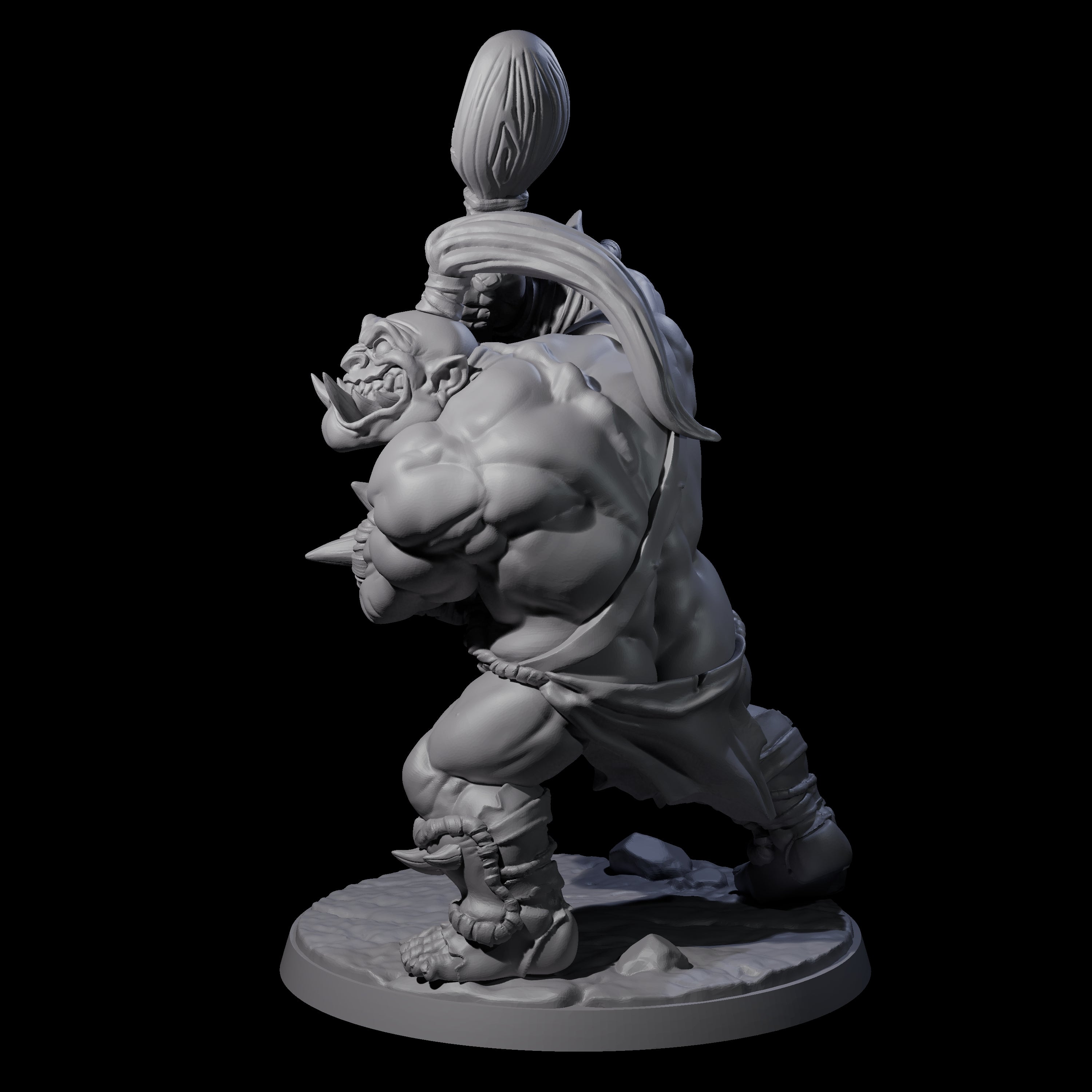 Spicy Ogre Cook Miniature for Dungeons and Dragons, Pathfinder or other TTRPGs