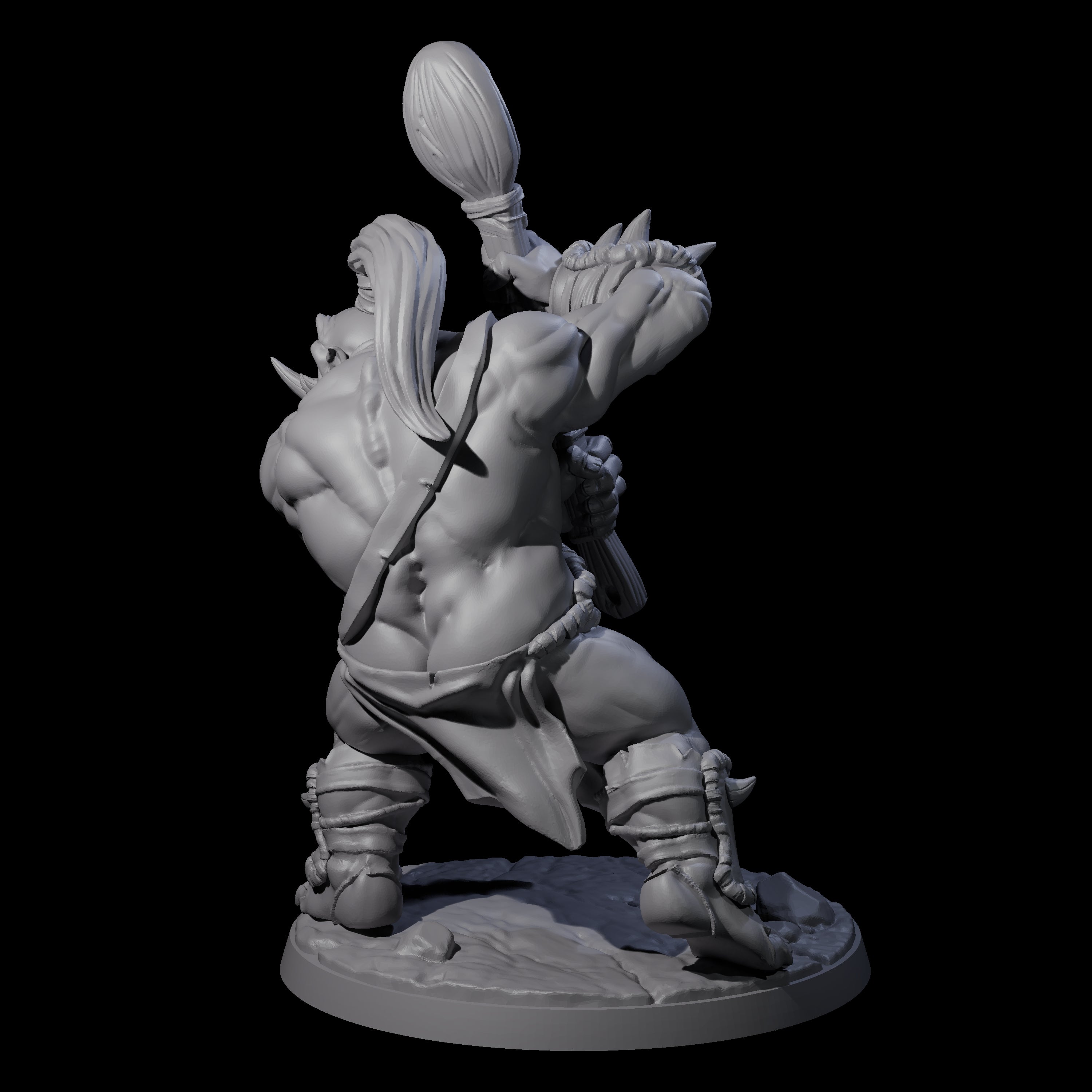 Spicy Ogre Cook Miniature for Dungeons and Dragons, Pathfinder or other TTRPGs